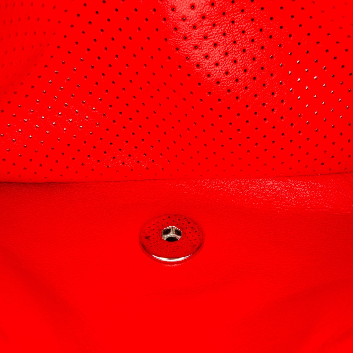 Chanel Medium Classic Perforated Lambskin Double Flap Red