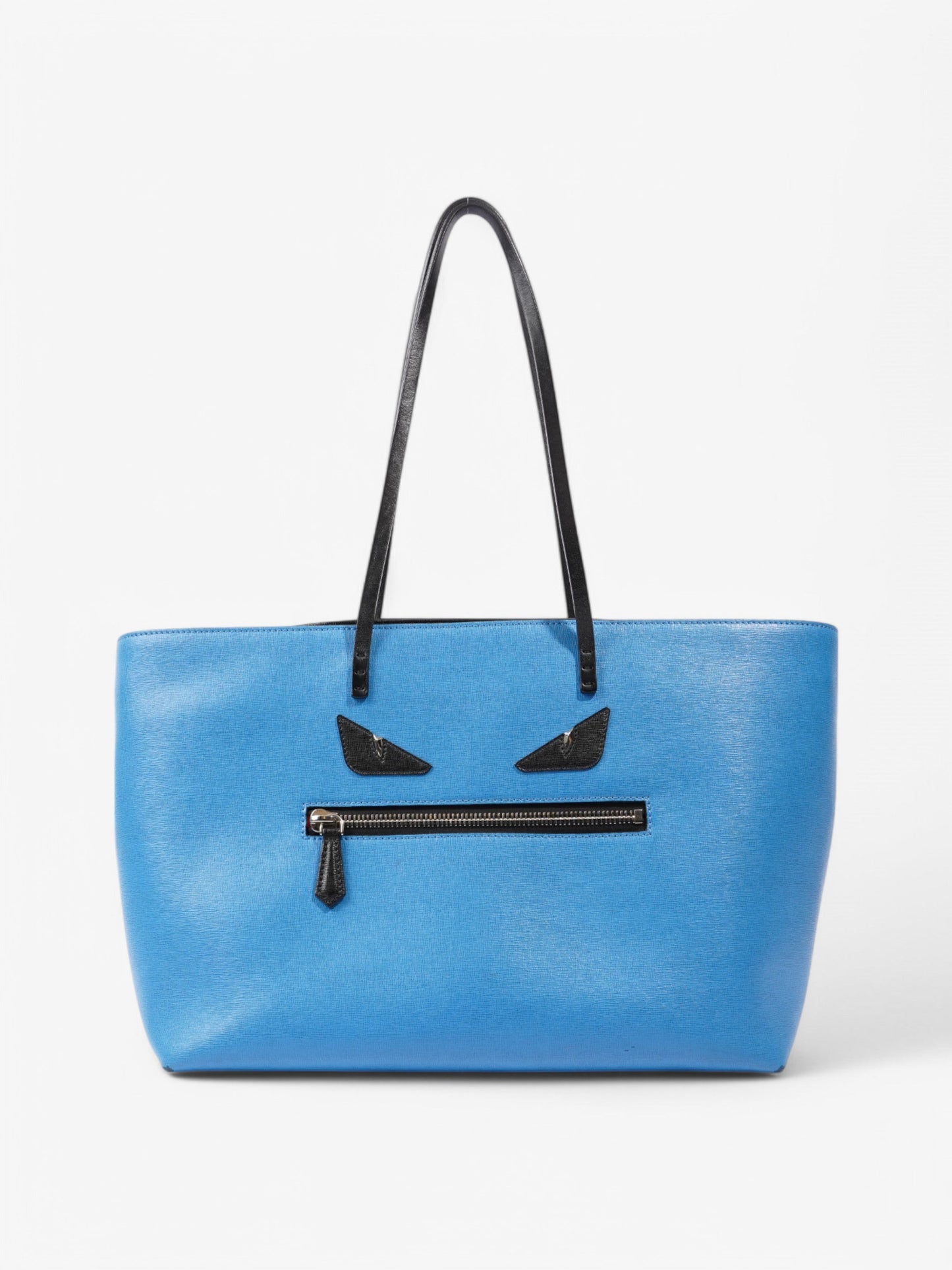 Fendi Monster Tote Blue Leather