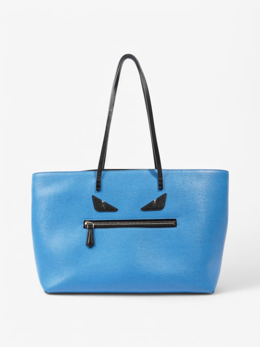 Fendi Monster Tote Blue Leather