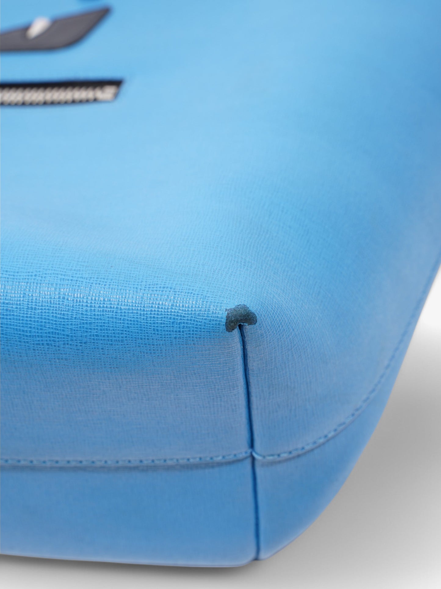 Fendi Monster Tote Blue Leather
