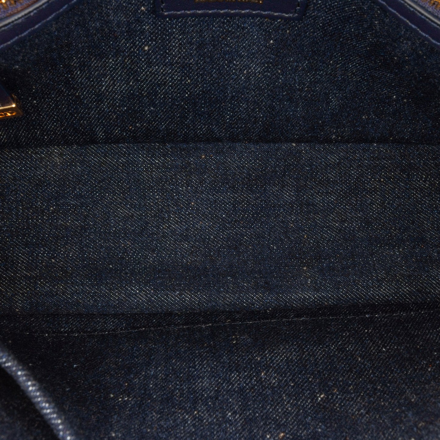 Dior Medium Denim Floral Caro Bag Blue