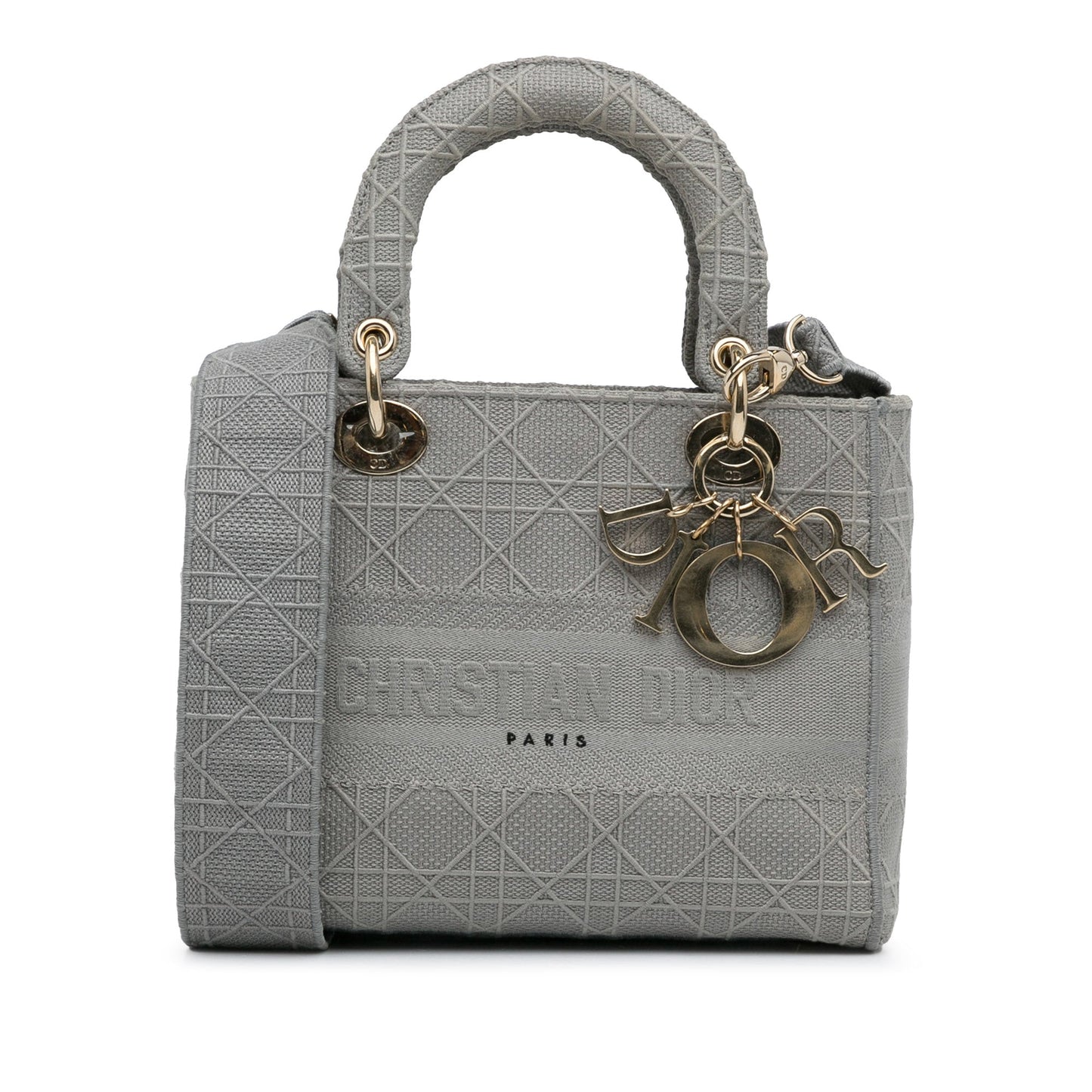 Dior Medium Canvas Cannage Lady D Lite Gray