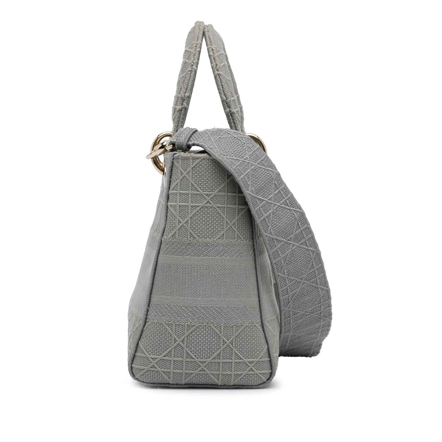 Dior Medium Canvas Cannage Lady D Lite Gray