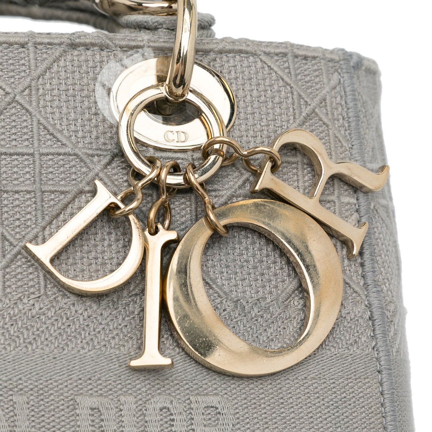 Dior Medium Canvas Cannage Lady D Lite Gray