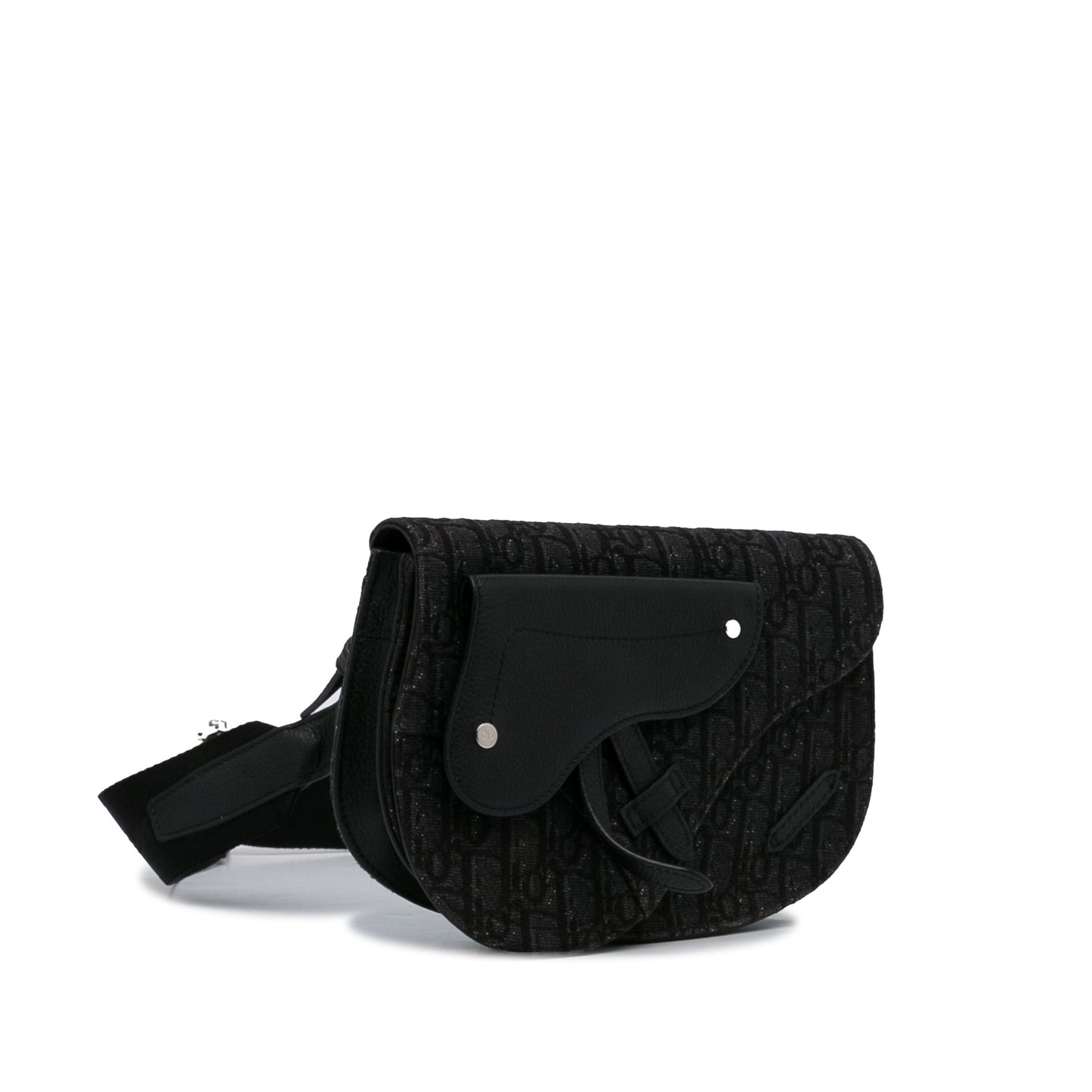 Dior Oblique Canvas Saddle Messenger Bag Black