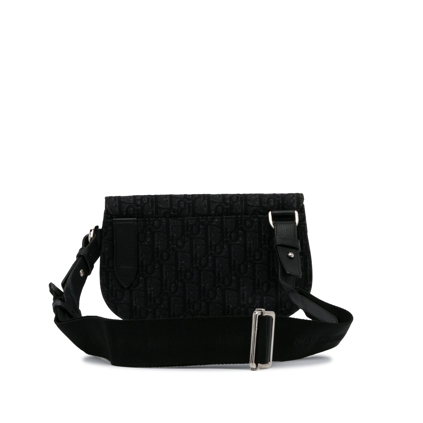 Dior Oblique Canvas Saddle Messenger Bag Black