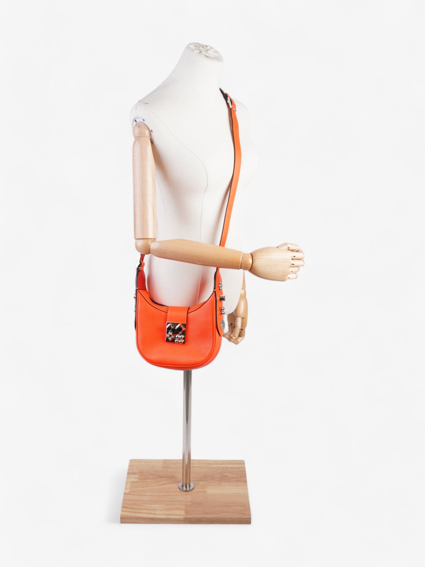 Christian Louboutin Carasky Neon Orange Leather Mini