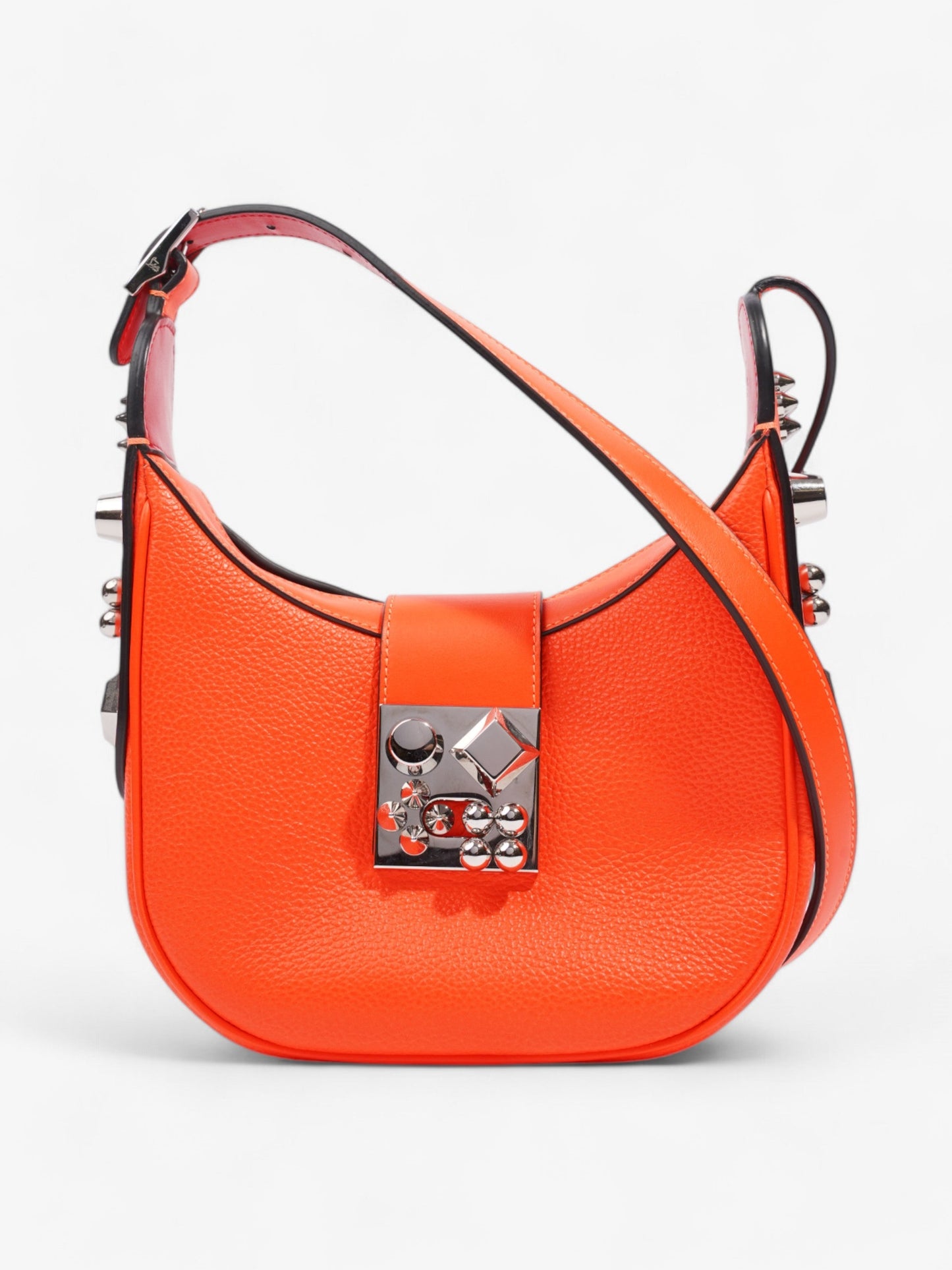 Christian Louboutin Carasky Neon Orange Leather Mini