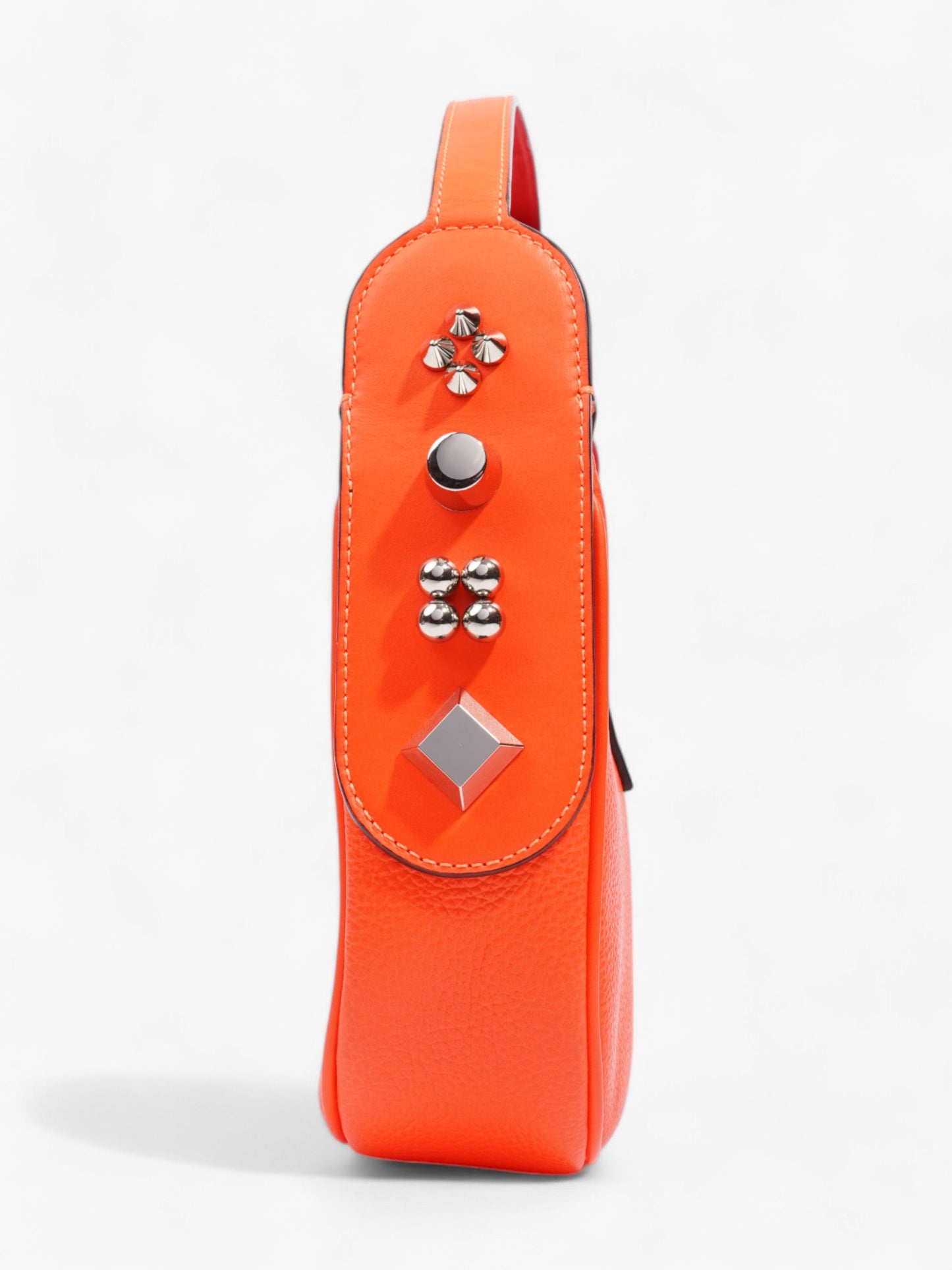 Christian Louboutin Carasky Neon Orange Leather Mini
