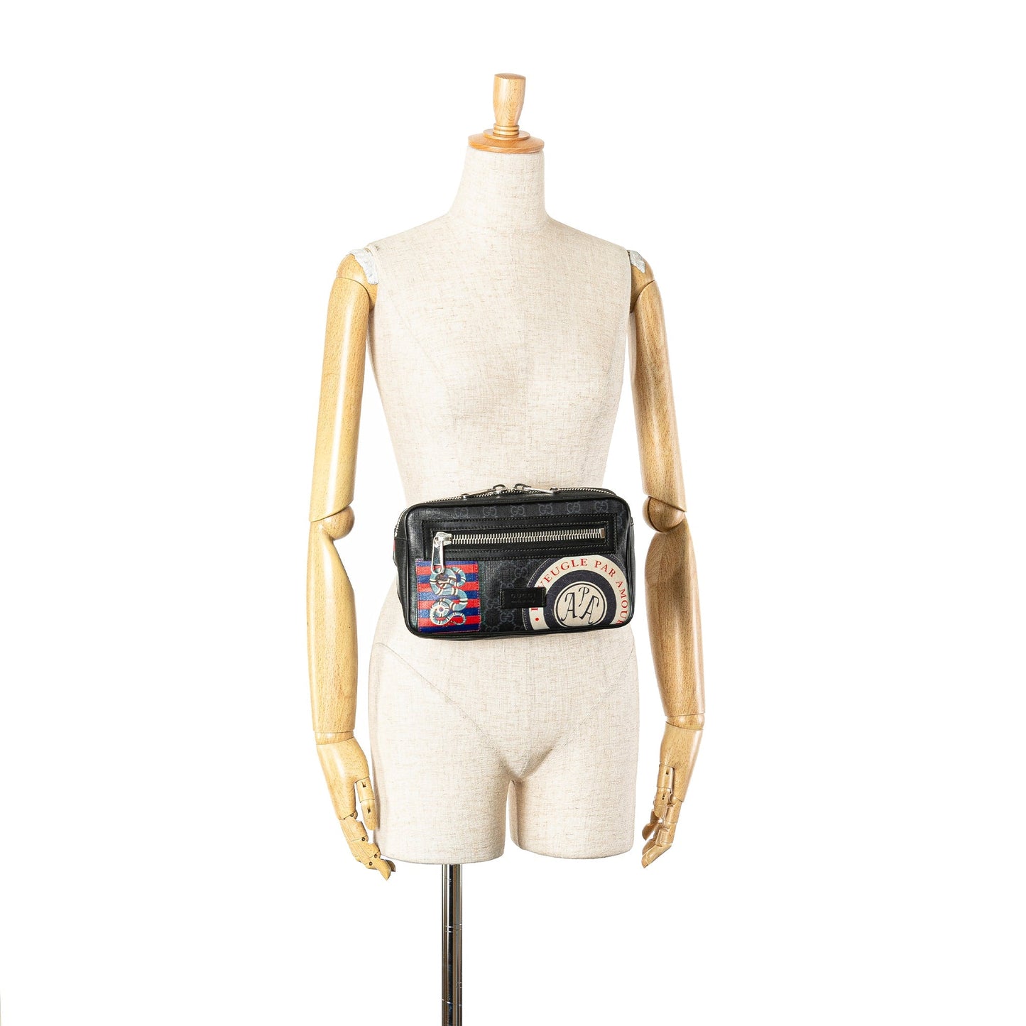 Gucci GG Supreme Web Night Courrier Belt Bag Black
