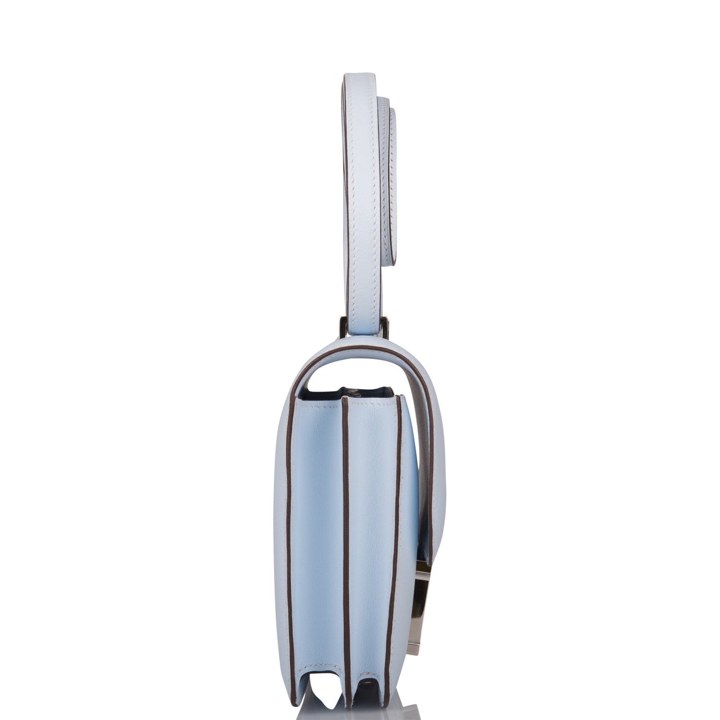Hermes Bleu Brume Swift Mini Constance 18cm Palladium Hardware