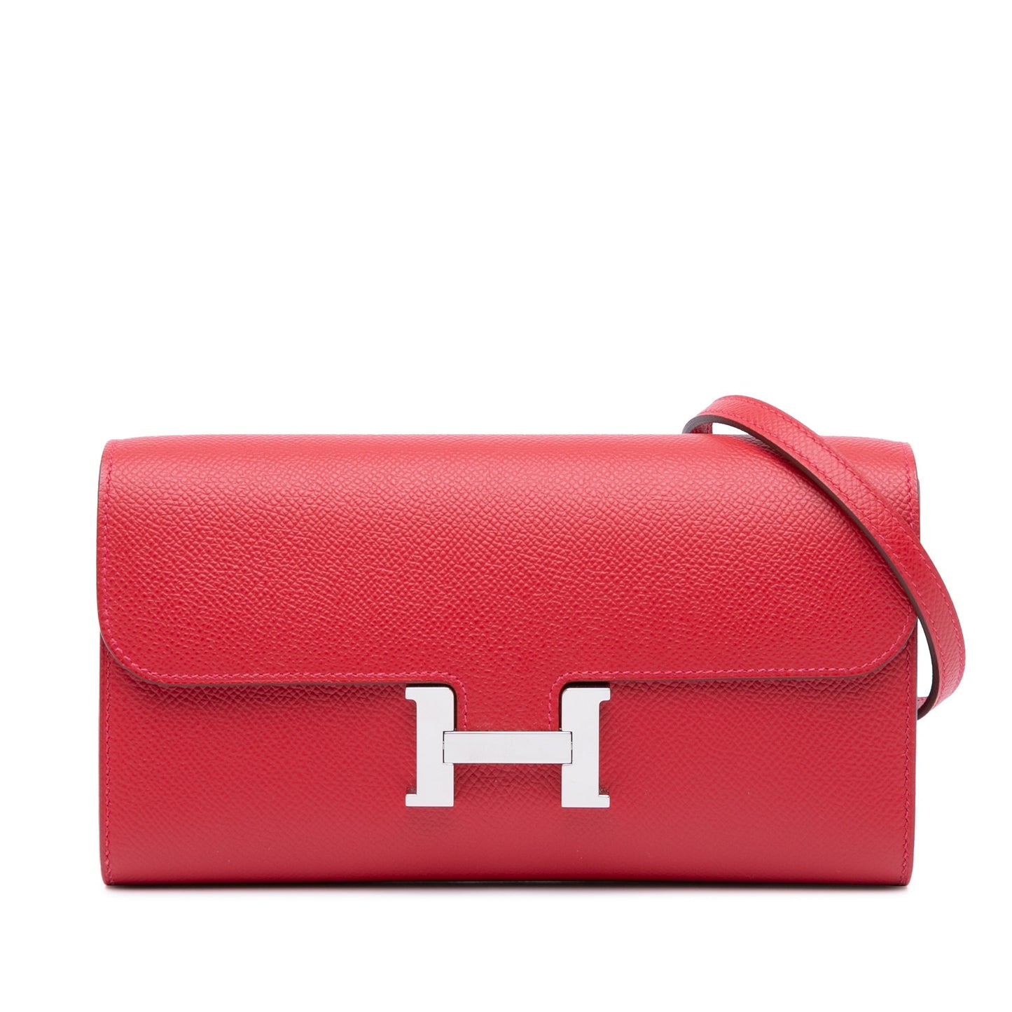 Hermès Epsom Constance Long To Go Wallet Red