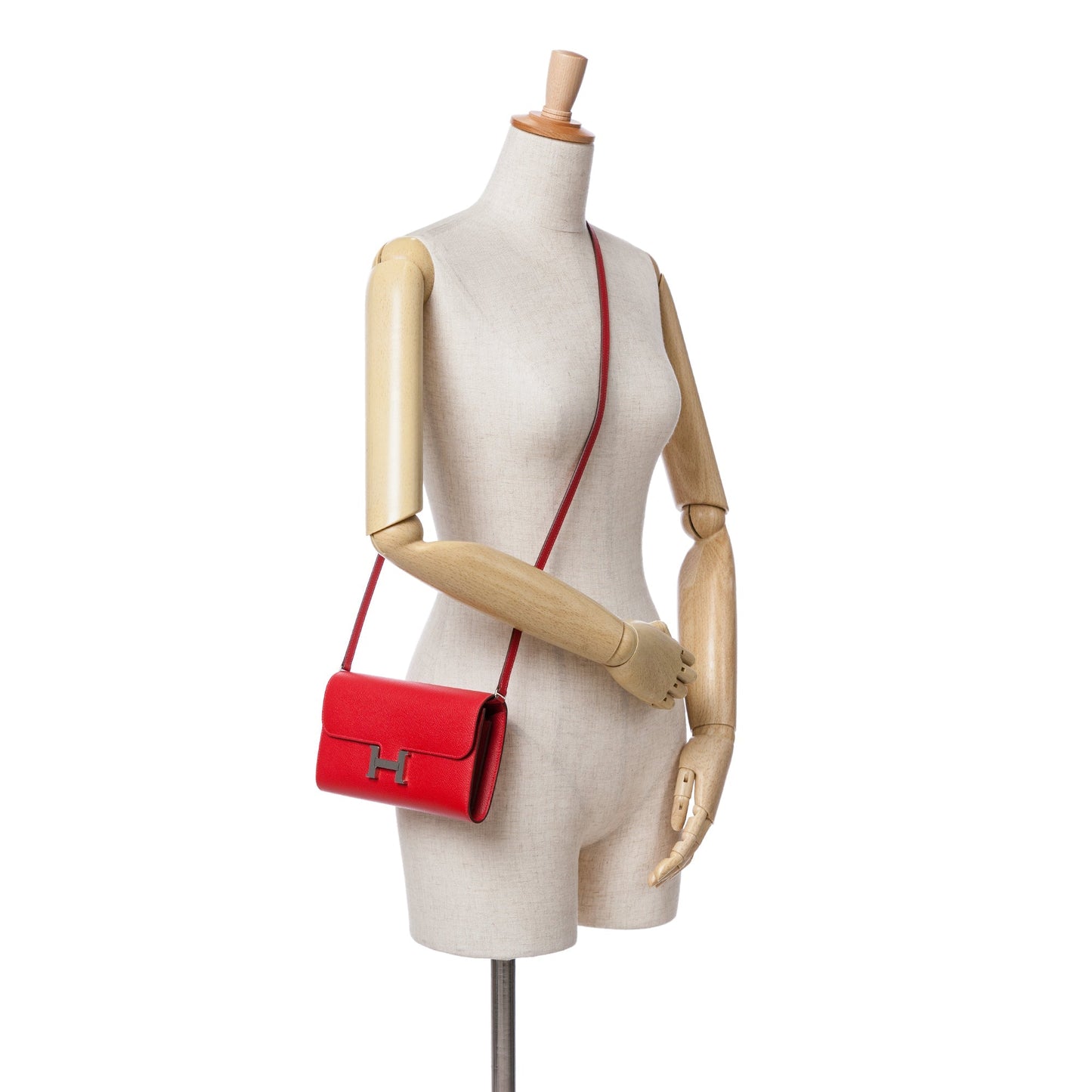 Hermès Epsom Constance Long To Go Wallet Red