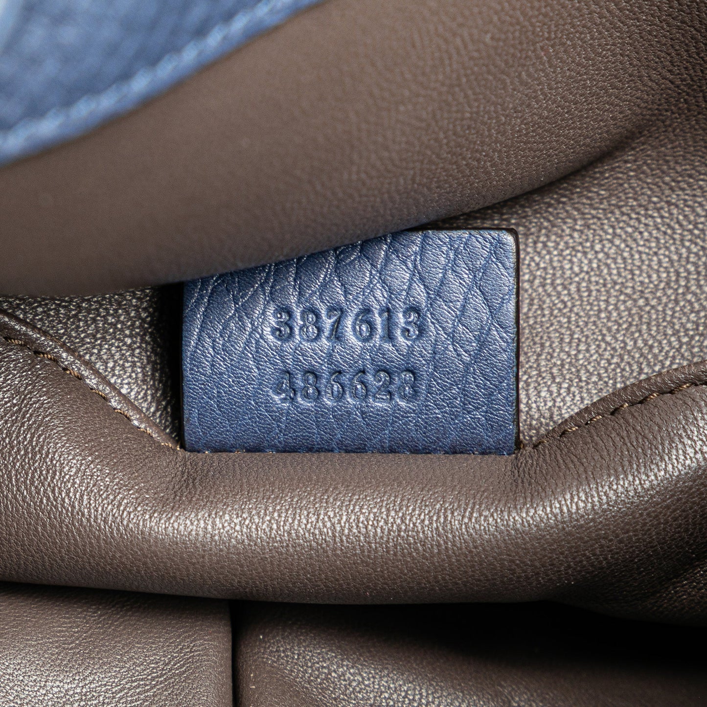 Gucci Leather Miss Bamboo Tassel Bucket Bag Blue