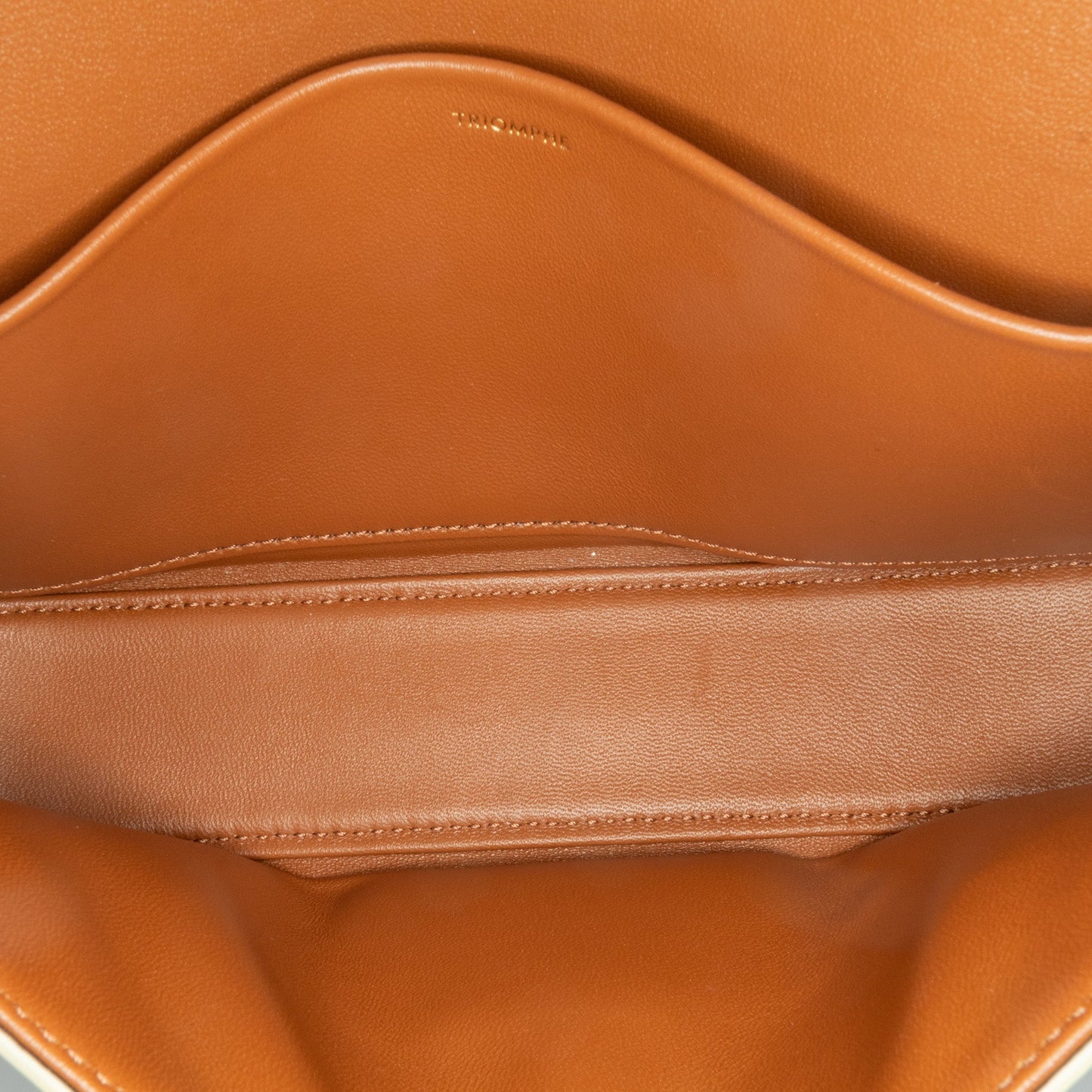 Celine Triomphe Coated Canvas Claude Shoulder Bag White