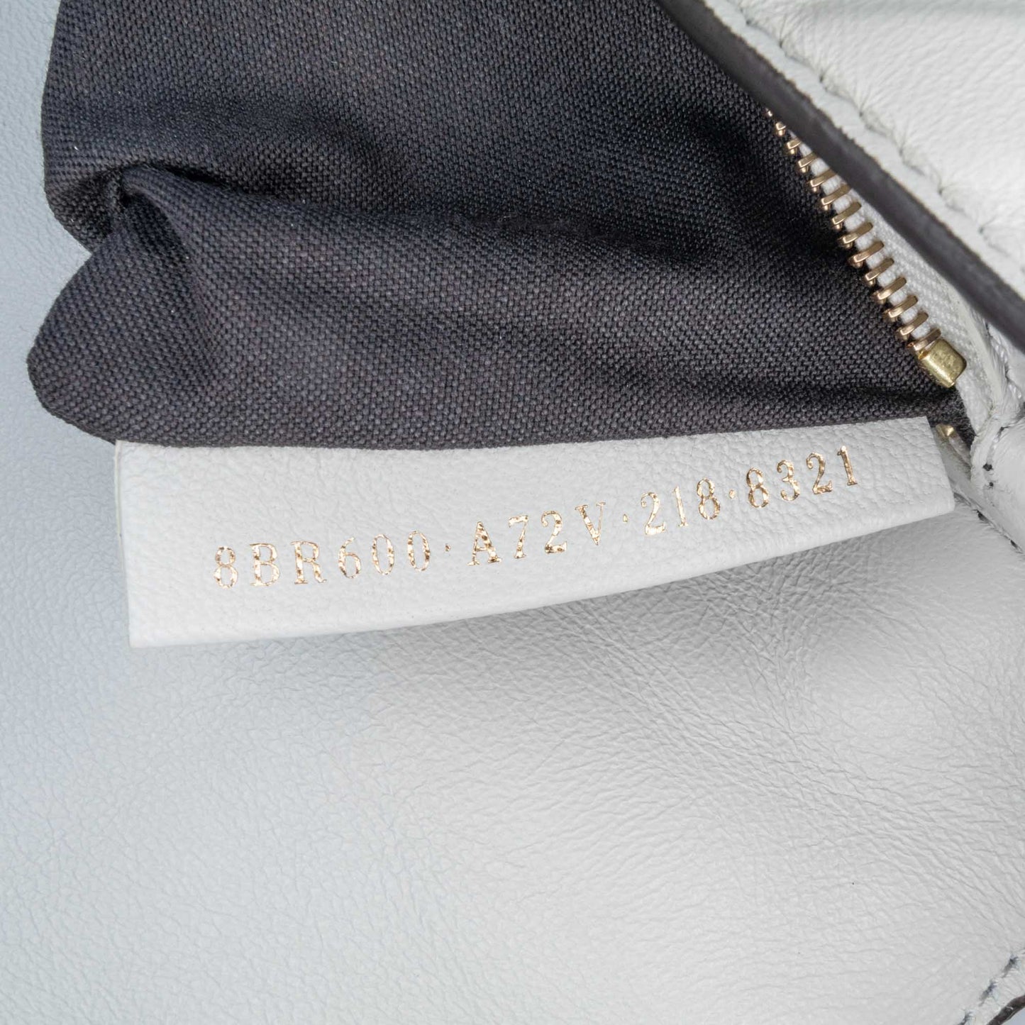 Fendi Zucca Embossed Leather Baguette Satchel White
