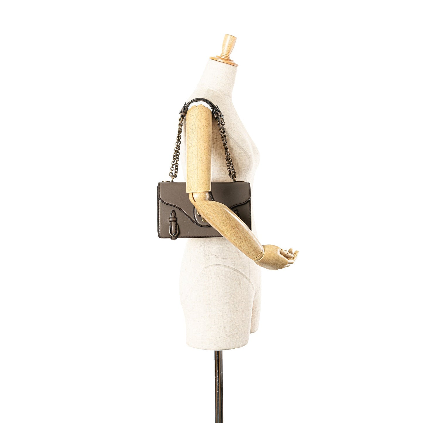 Bottega Veneta French Calf City Knot Shoulder Bag Brown