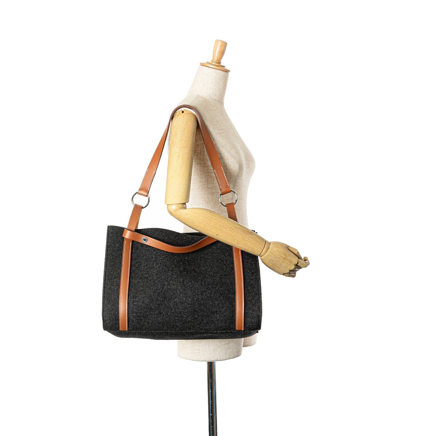 Hermès Felt and Vache Hunter Cabalicol Gray