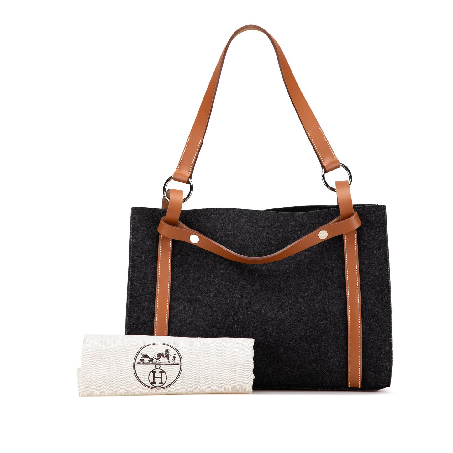 Hermès Felt and Vache Hunter Cabalicol Gray
