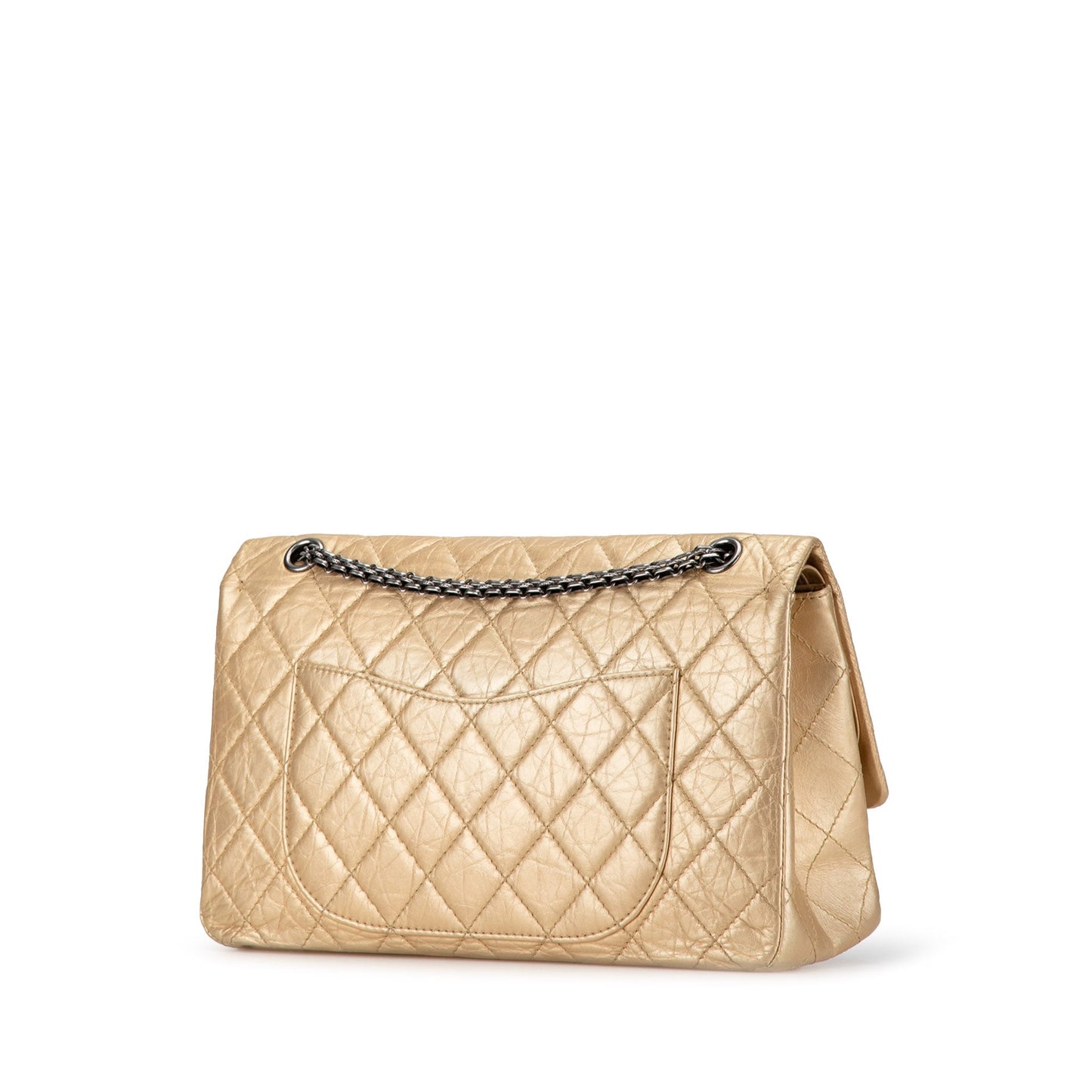 Chanel Aged Calfskin Reissue 2.55 Double Flap 227 Gold