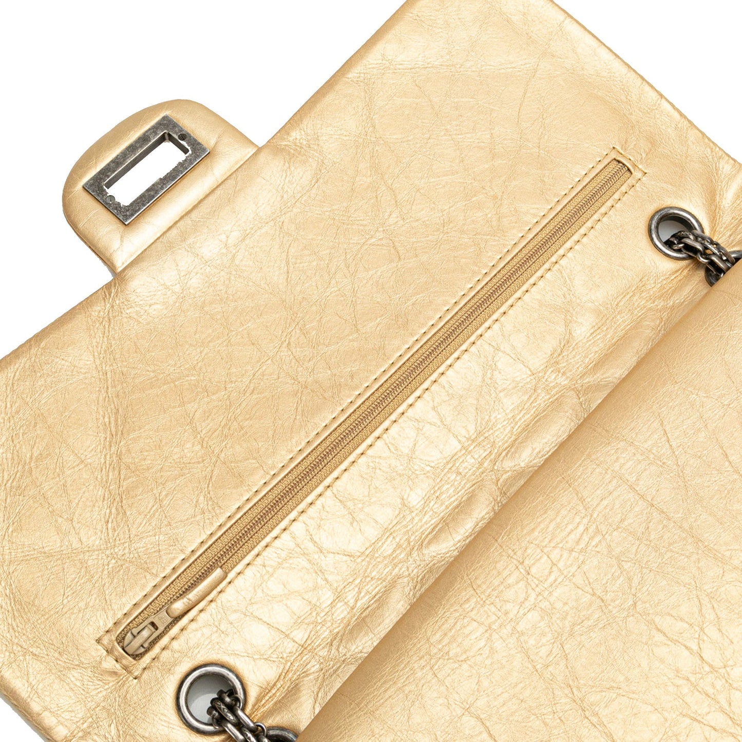 Chanel Aged Calfskin Reissue 2.55 Double Flap 227 Gold