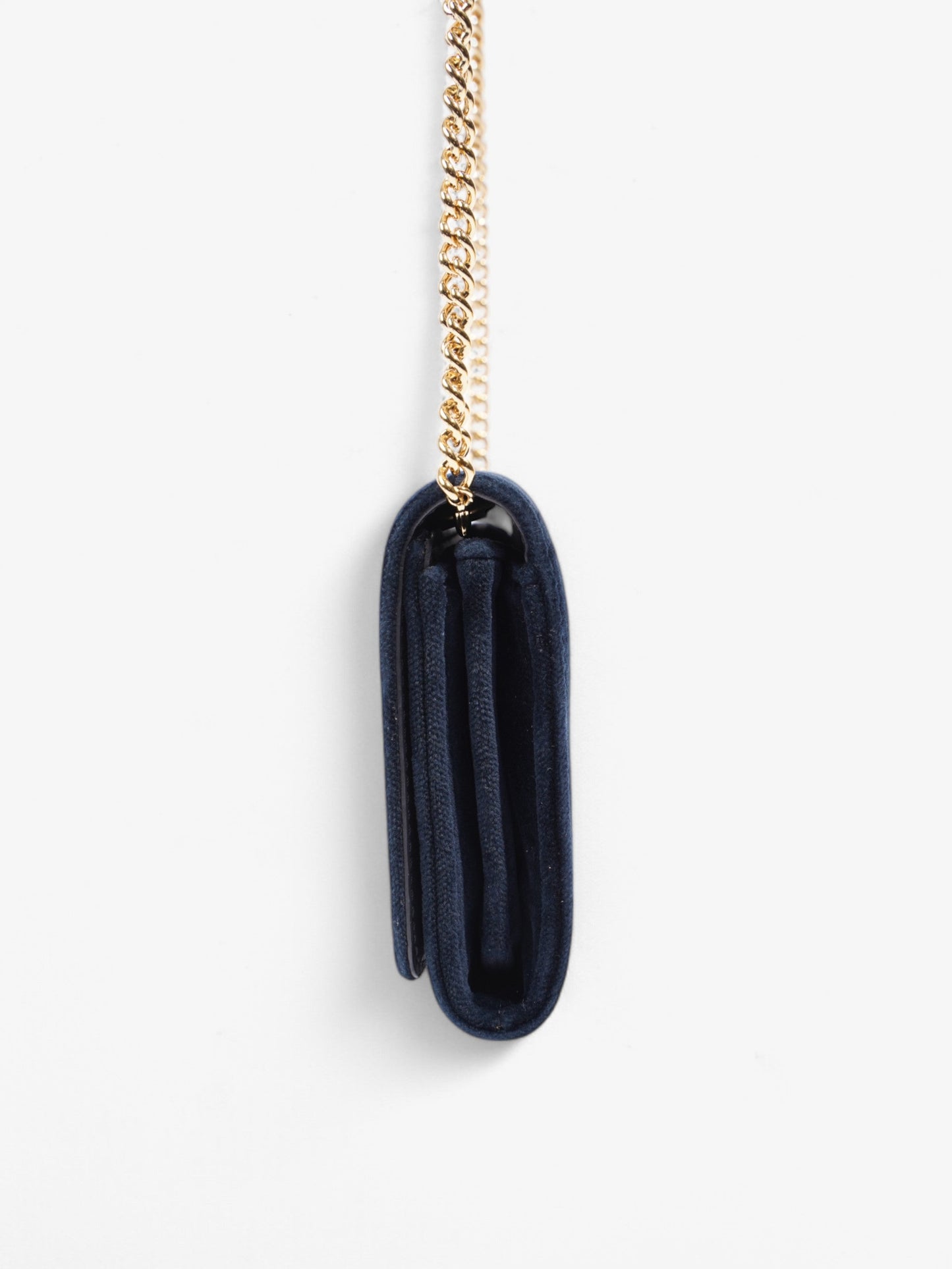 Fendi Fendi Kan I Logo Mini Clutch Midnight Blue Velvet