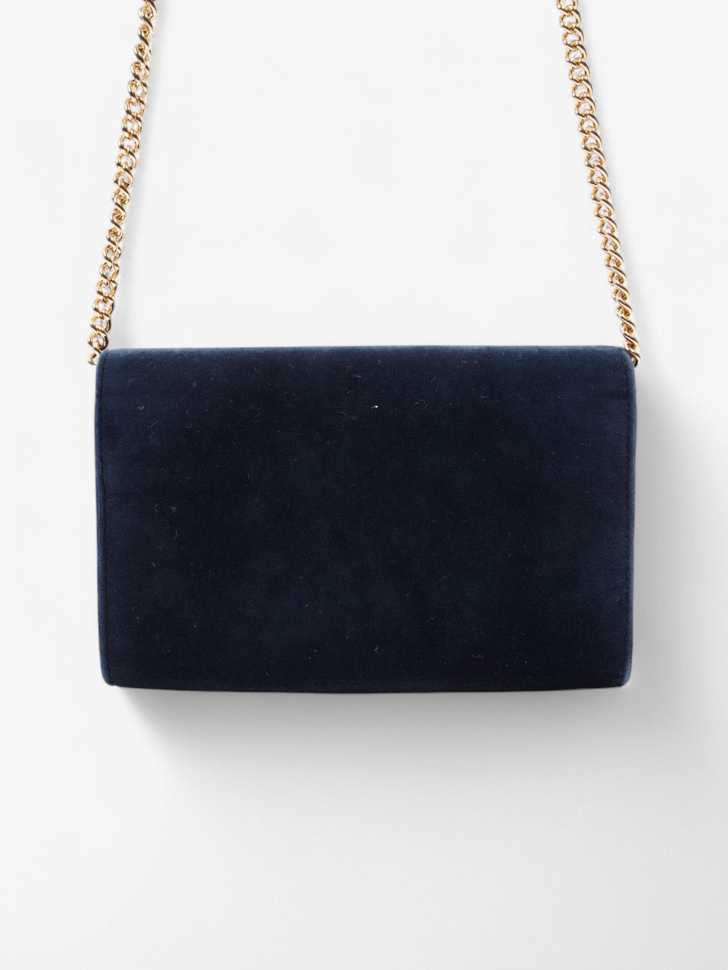 Fendi Fendi Kan I Logo Mini Clutch Midnight Blue Velvet