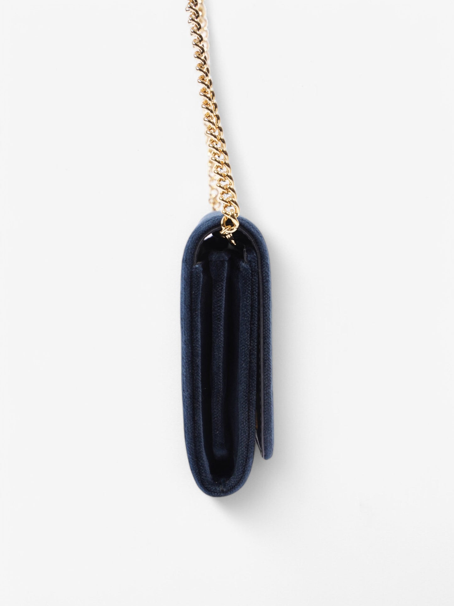 Fendi Fendi Kan I Logo Mini Clutch Midnight Blue Velvet