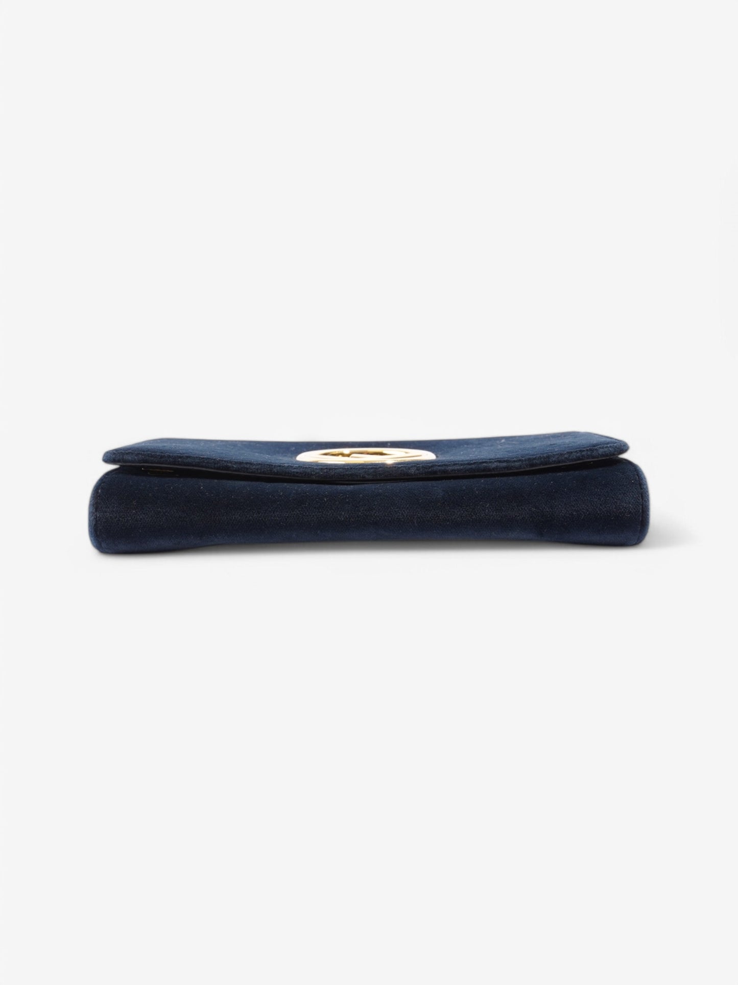 Fendi Fendi Kan I Logo Mini Clutch Midnight Blue Velvet