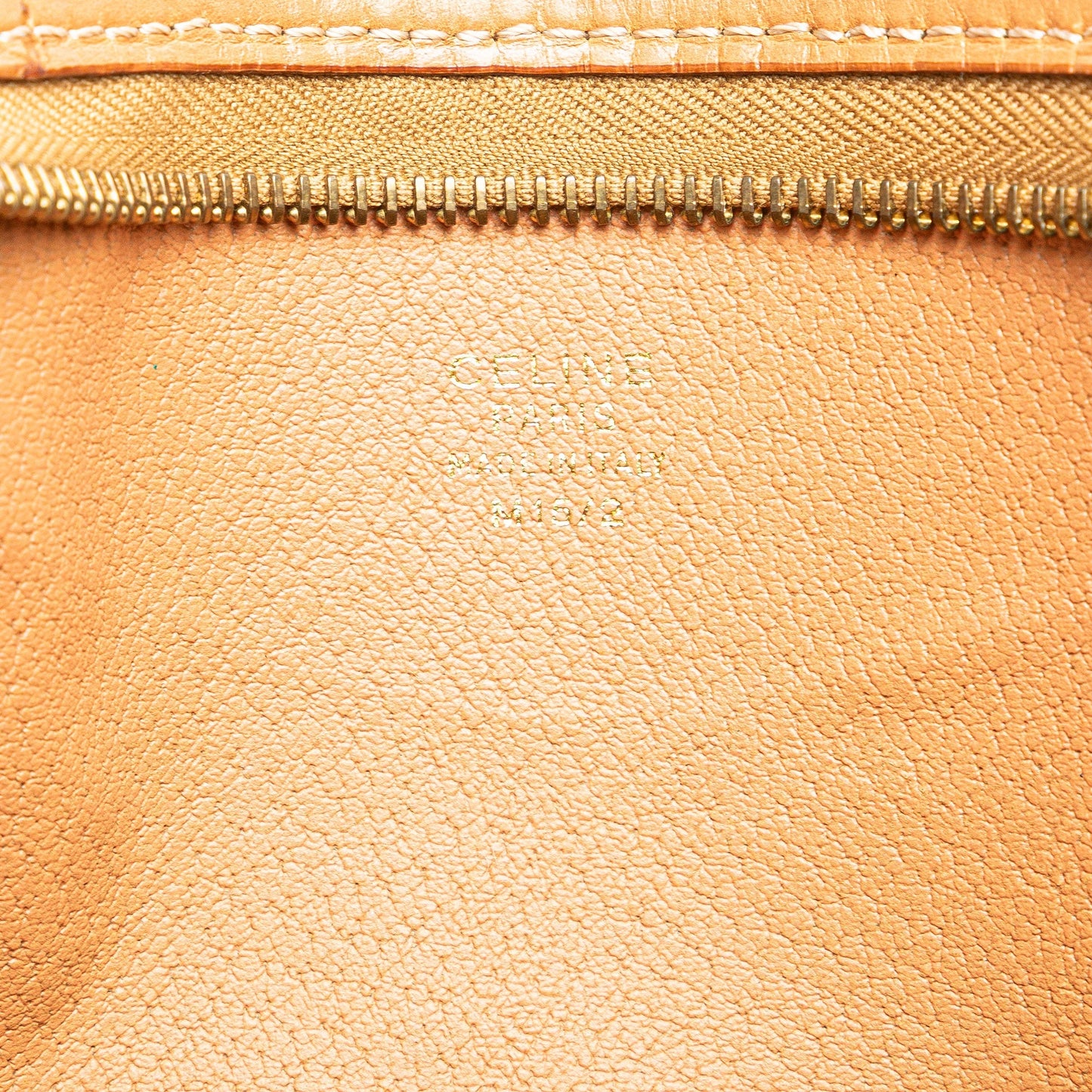 Celine Macadam Coated Canvas Clutch Brown