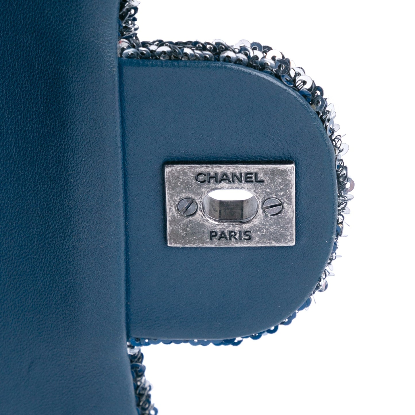 Chanel Paris Cuba Medium Sequin Coco Cuba Single Flap Blue