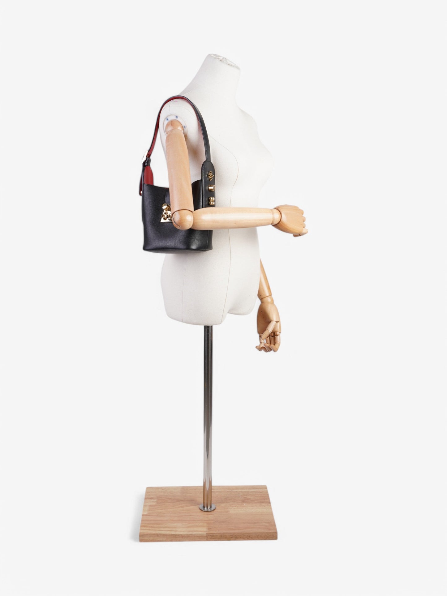 Christian Louboutin Carasky Mini Bucket Bag Black Leather