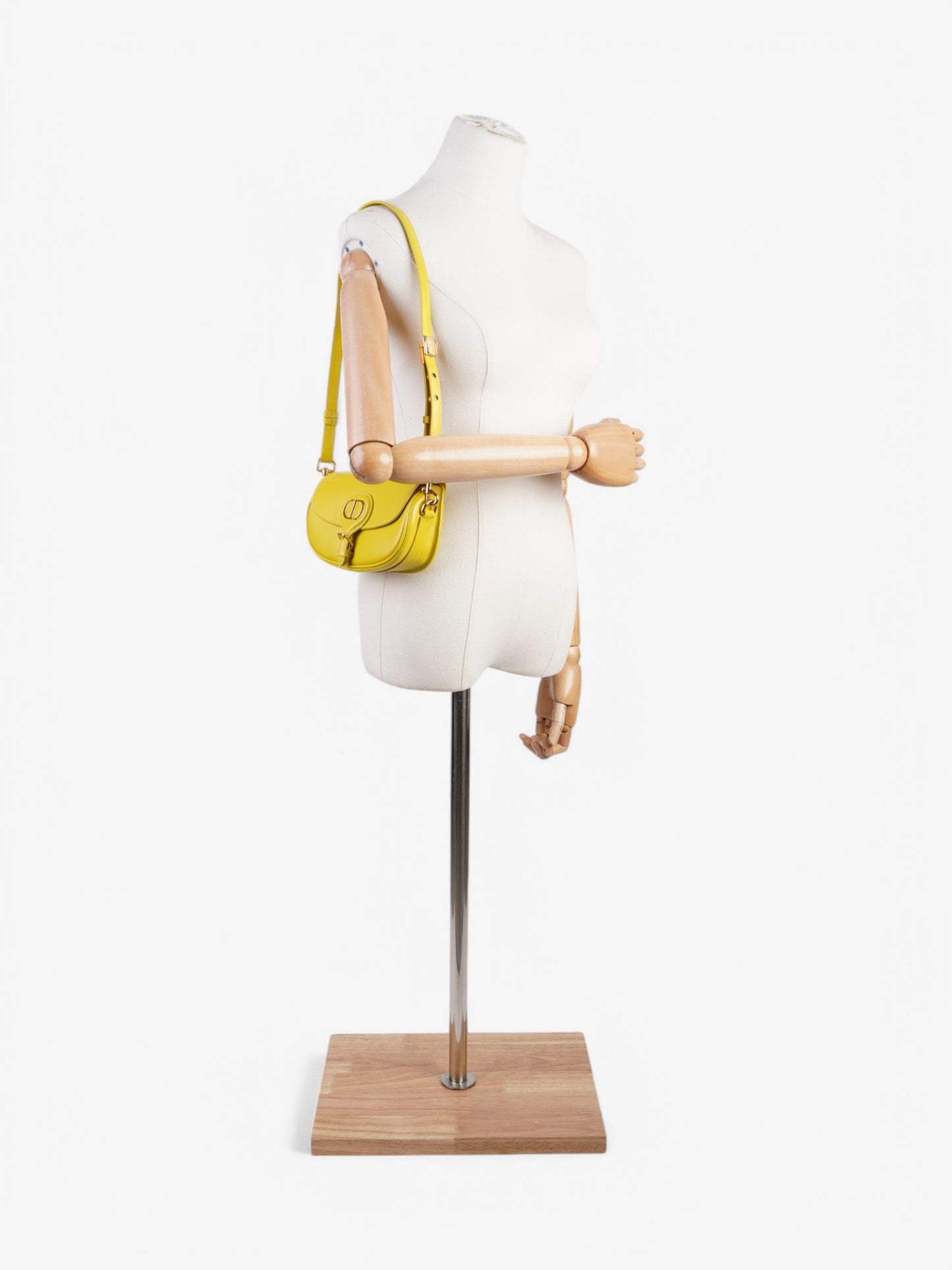 Christian Dior East West Handbag Yellow Leather