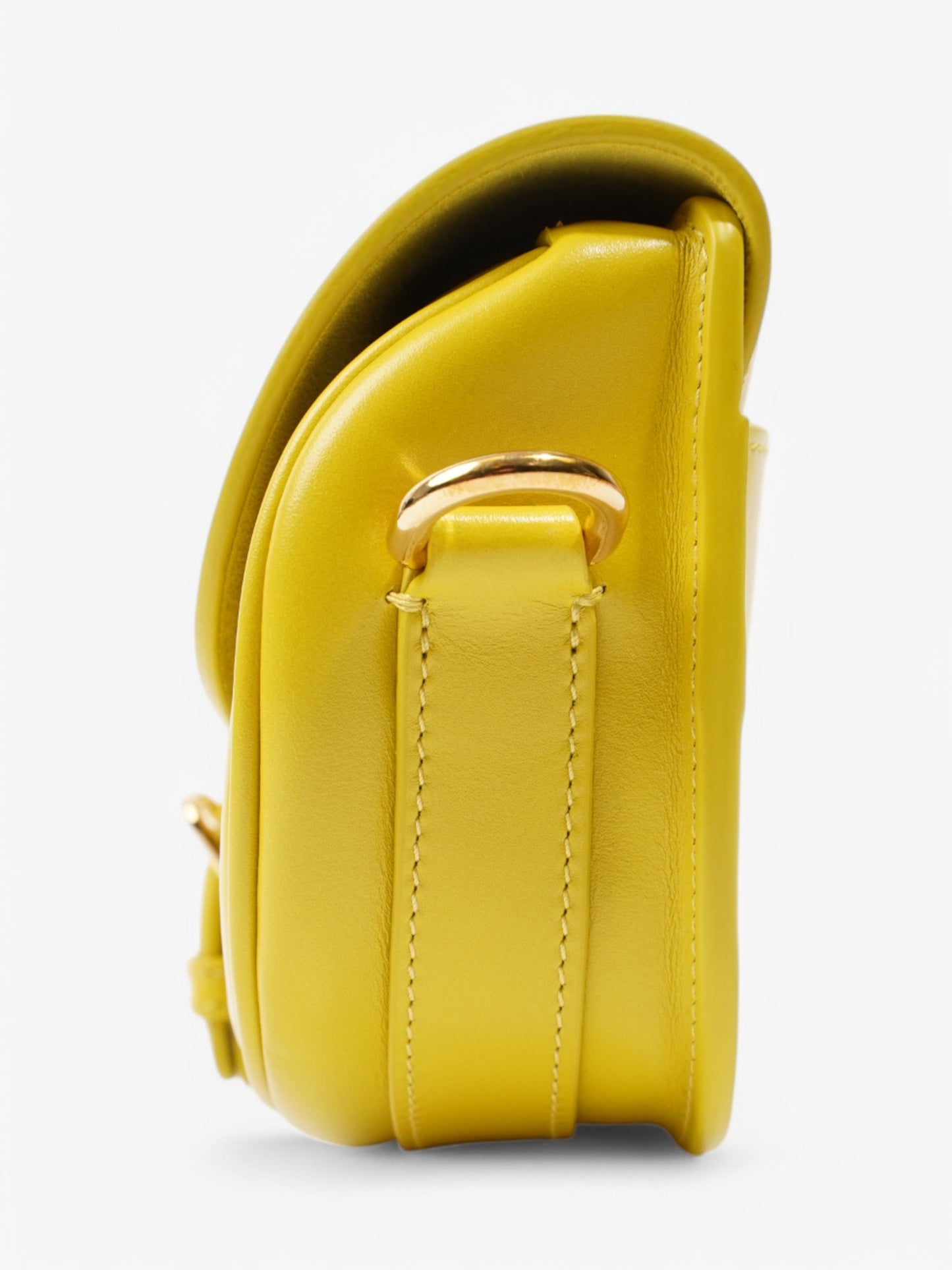 Christian Dior East West Handbag Yellow Leather