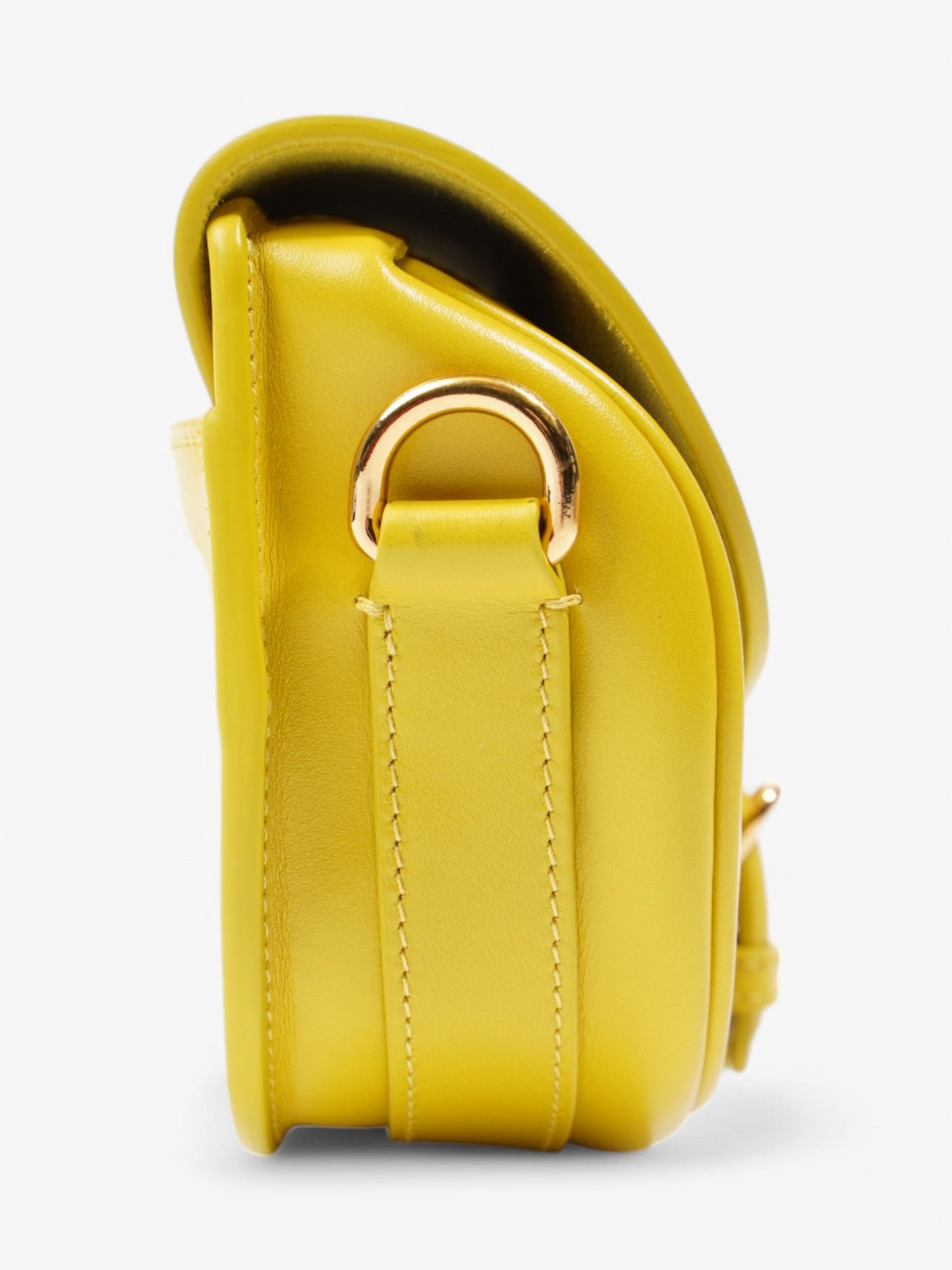 Christian Dior East West Handbag Yellow Leather