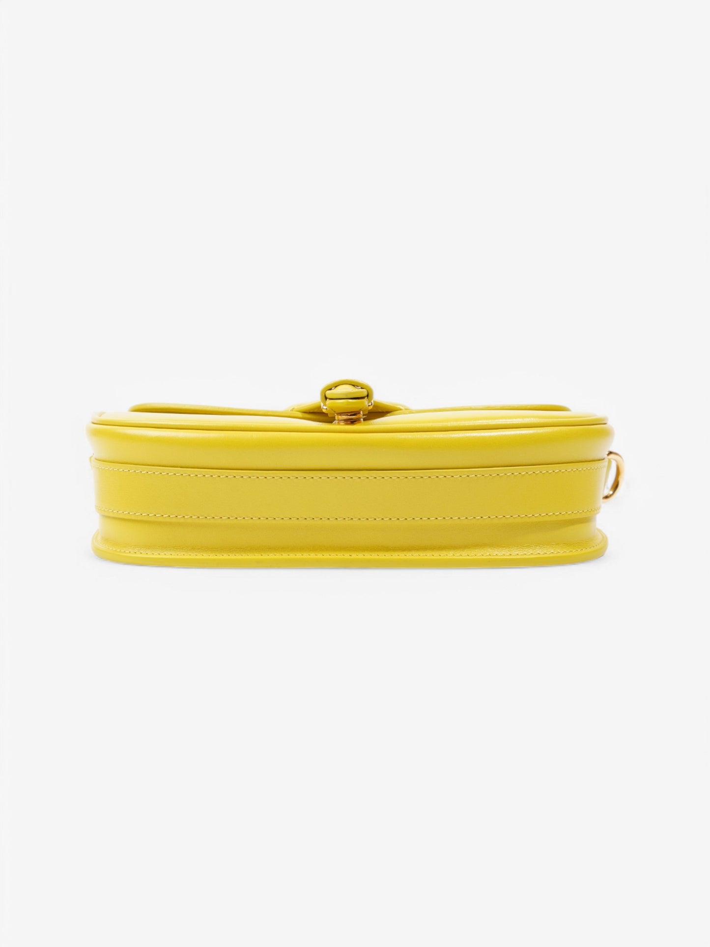 Christian Dior East West Handbag Yellow Leather