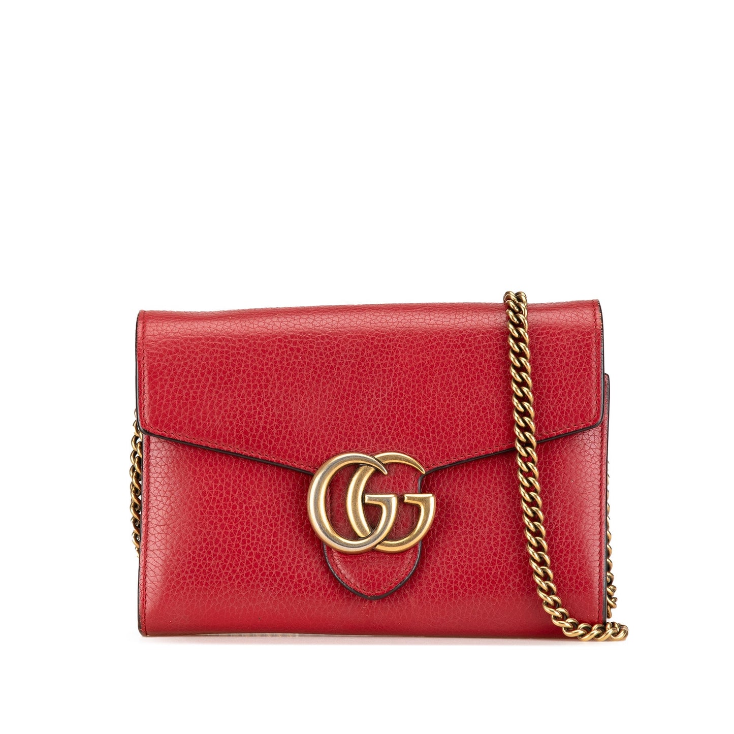 Gucci GG Marmont Wallet on Chain Red