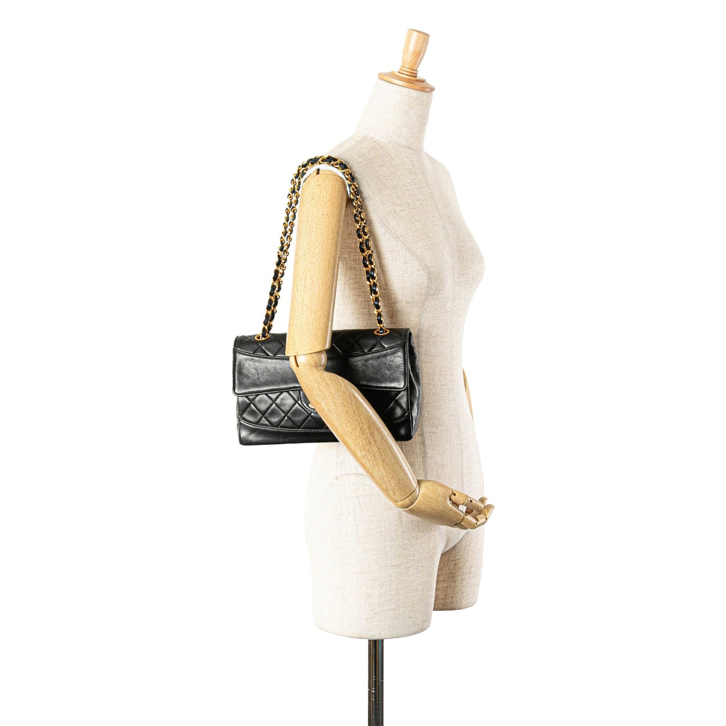 Chanel Medium CC Quilted Lambskin Single Flap Black