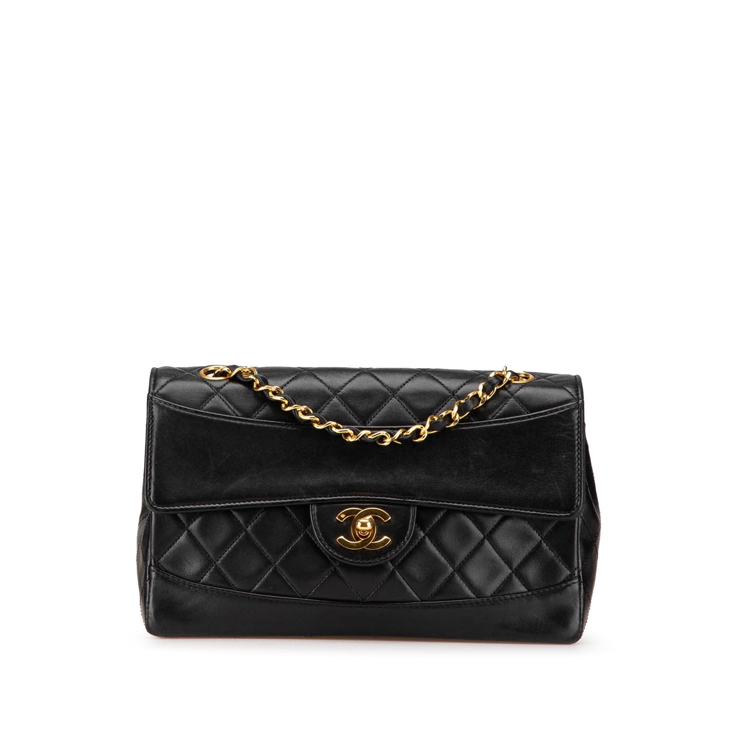 Chanel Medium CC Quilted Lambskin Single Flap Black