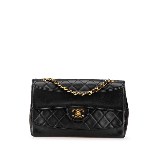 Chanel Medium CC Quilted Lambskin Single Flap Black