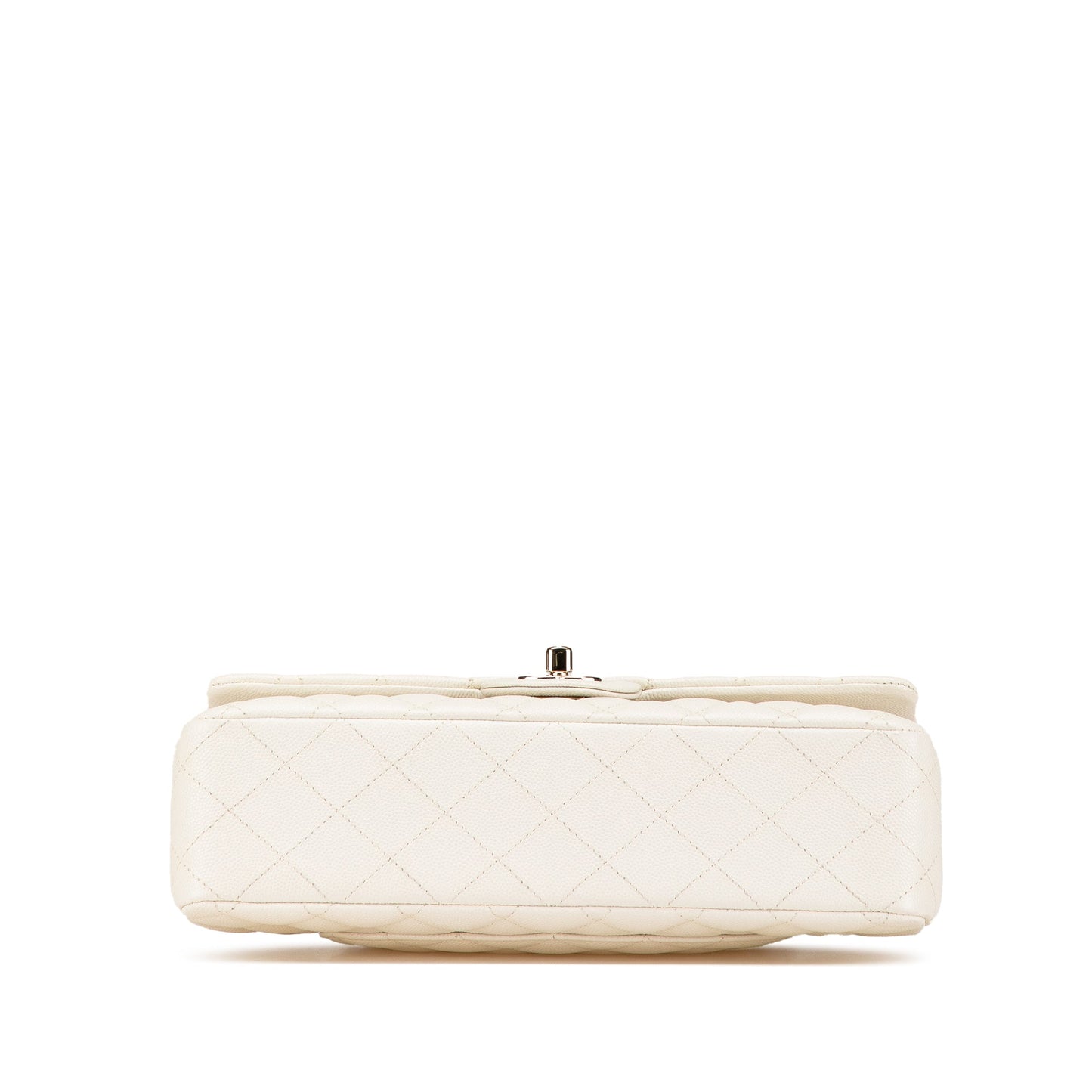 Chanel Medium Classic Caviar Double Flap White