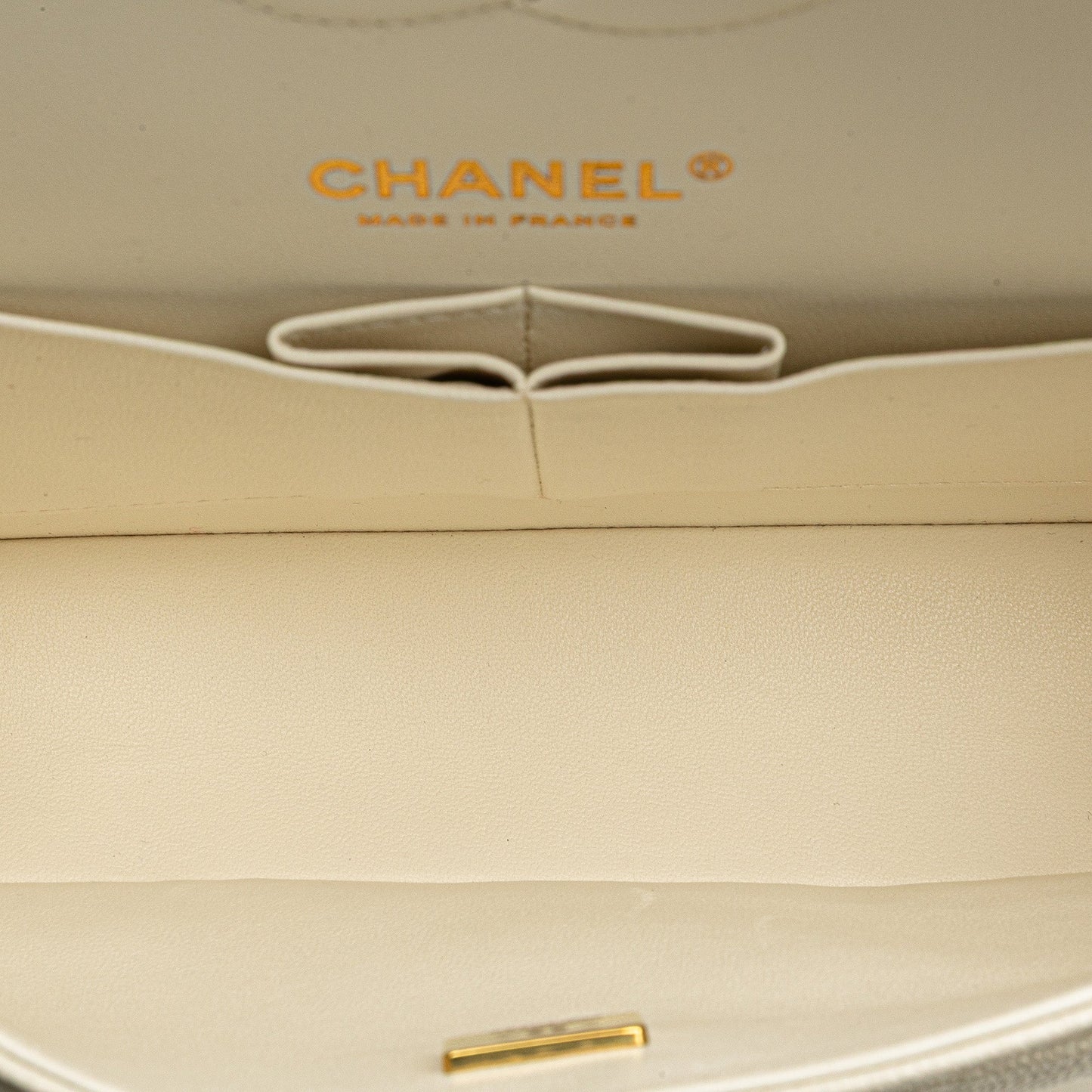 Chanel Medium Classic Caviar Double Flap White