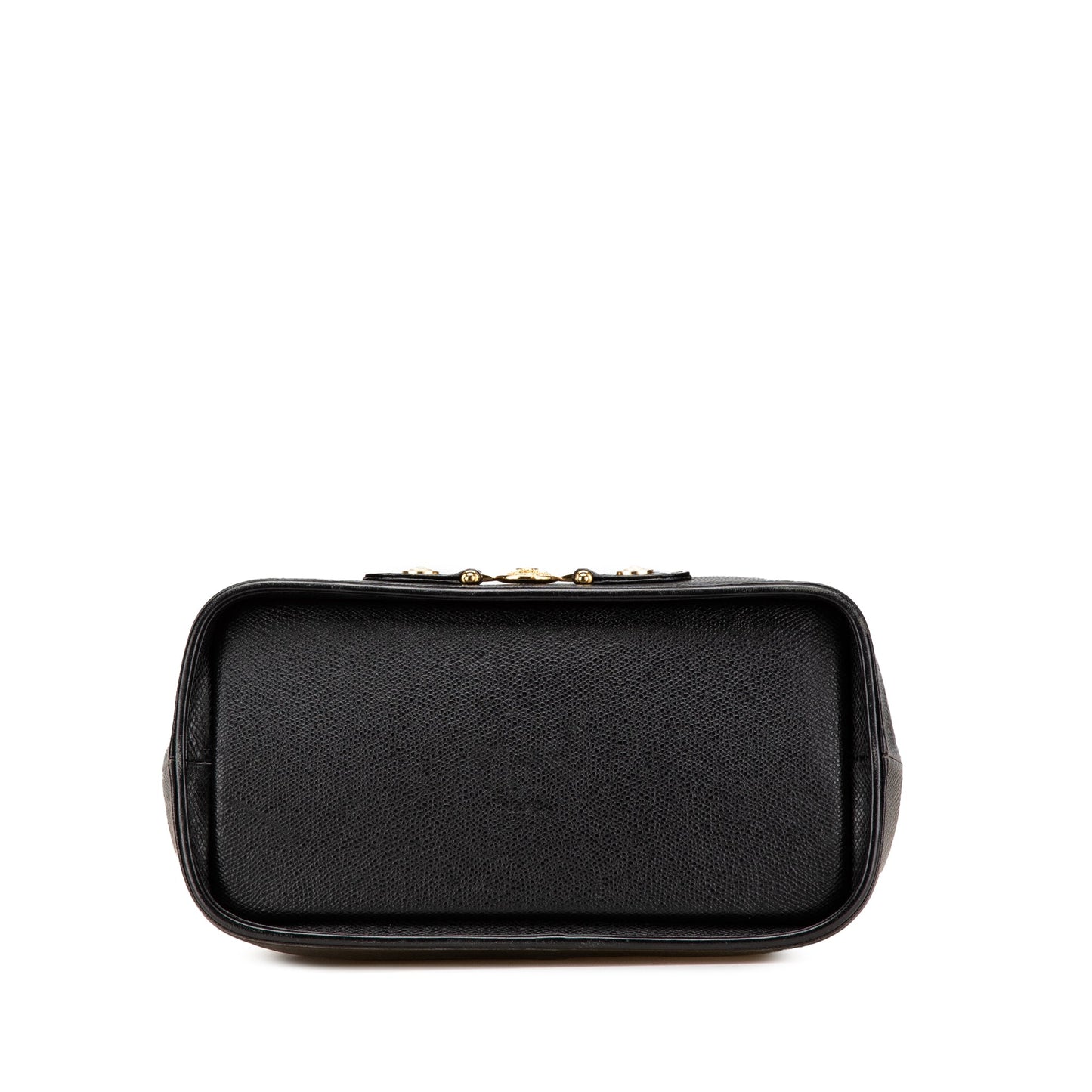 Versace Leather Sunburst Handbag Black