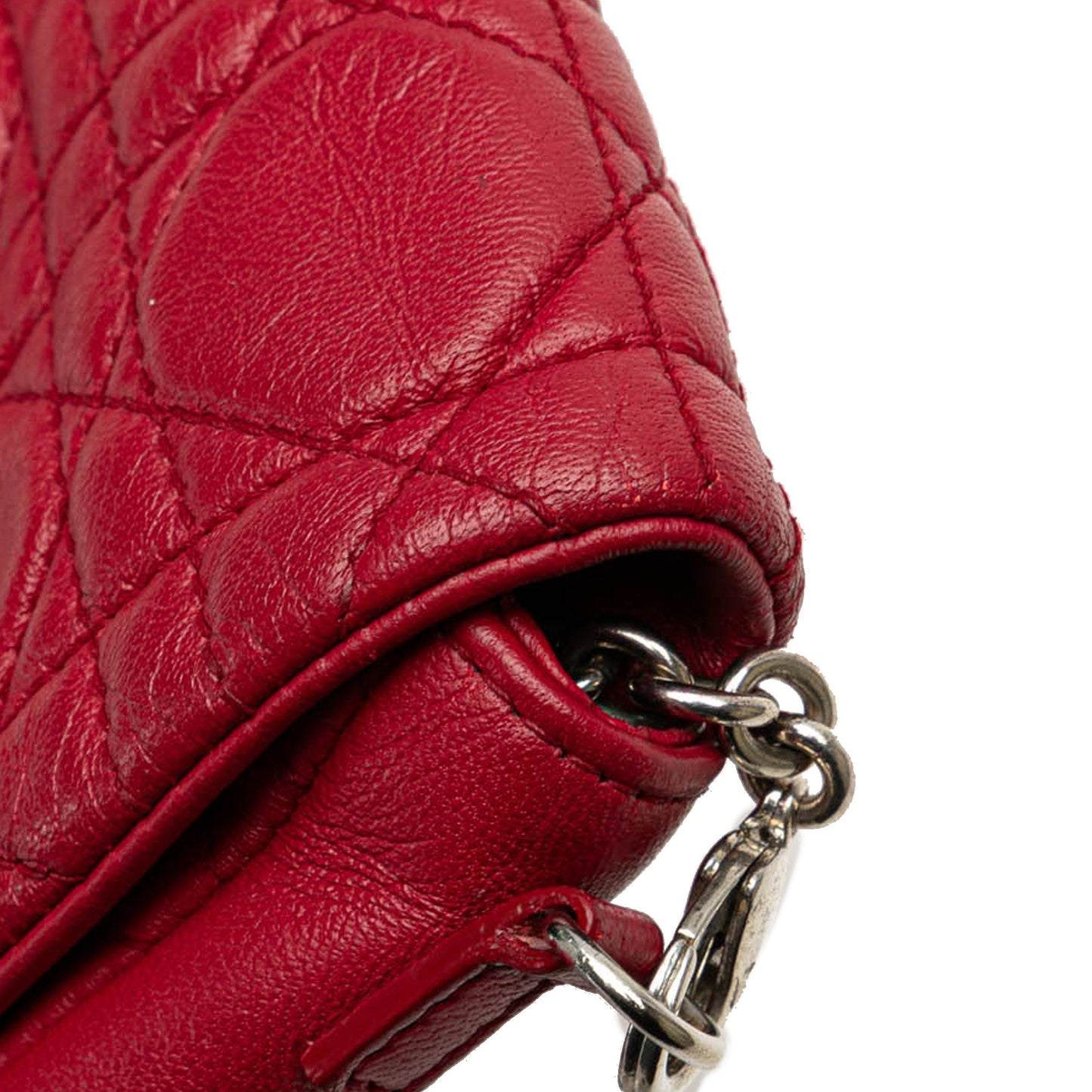Dior Lambskin Cannage Miss Dior Promenade Crossbody Red