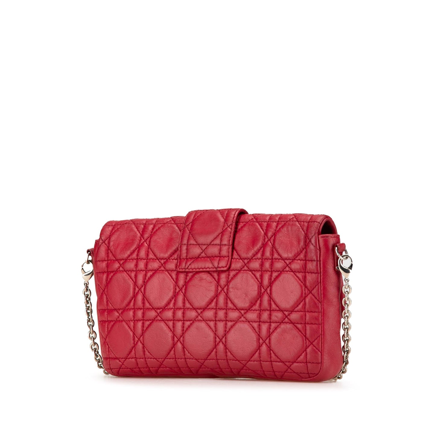 Dior Lambskin Cannage Miss Dior Promenade Crossbody Red