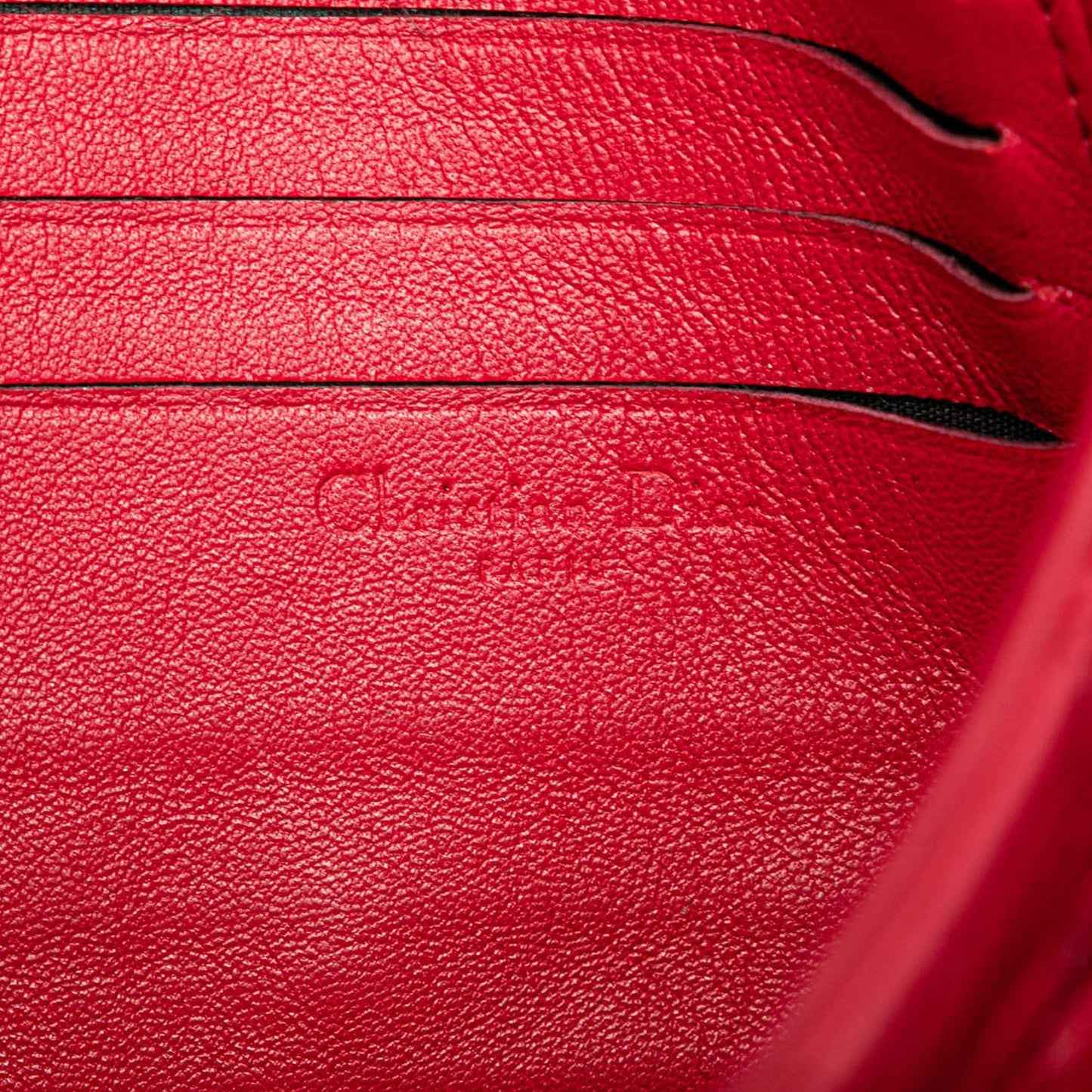 Dior Lambskin Cannage Miss Dior Promenade Crossbody Red