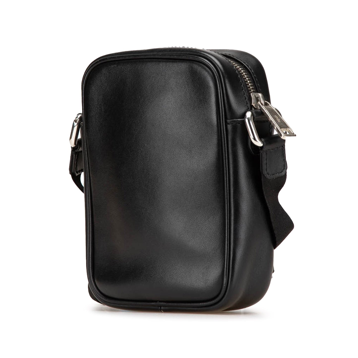 Fendi Small Leather Monster Bug Crossbody Black