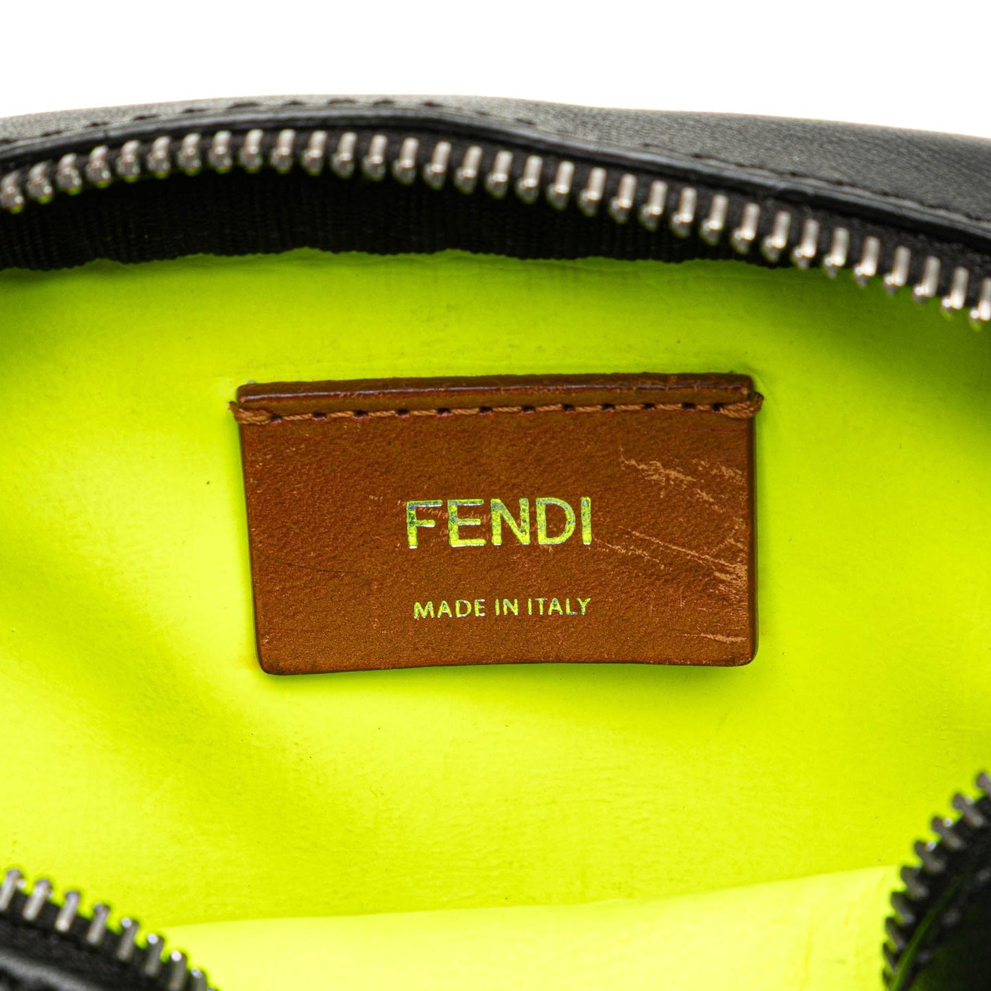 Fendi Small Leather Monster Bug Crossbody Black