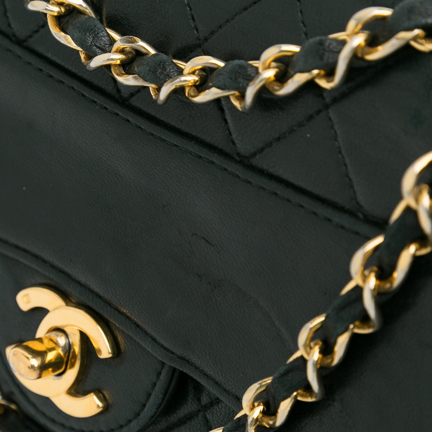 Chanel Quilted Lambskin Shoulder Bag Black