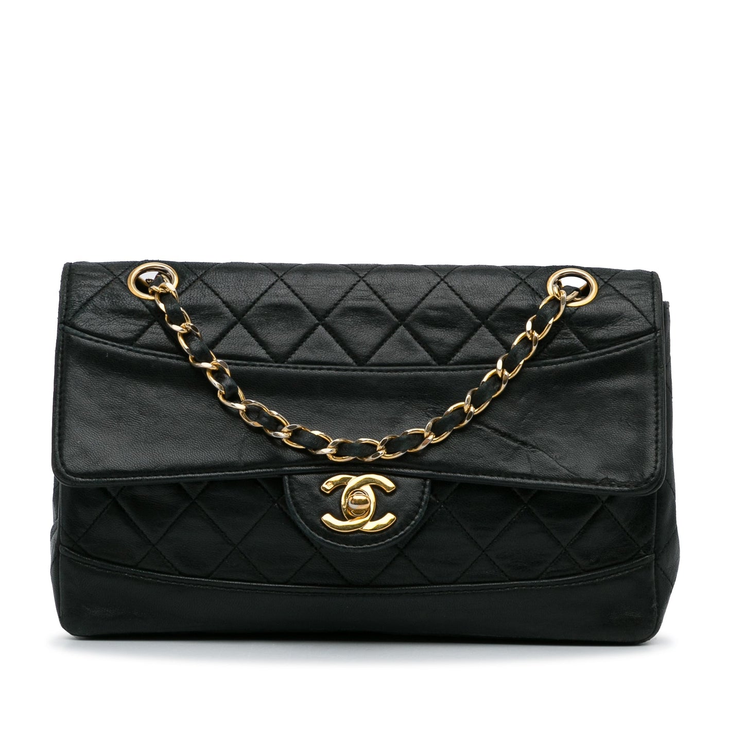 Chanel Quilted Lambskin Shoulder Bag Black